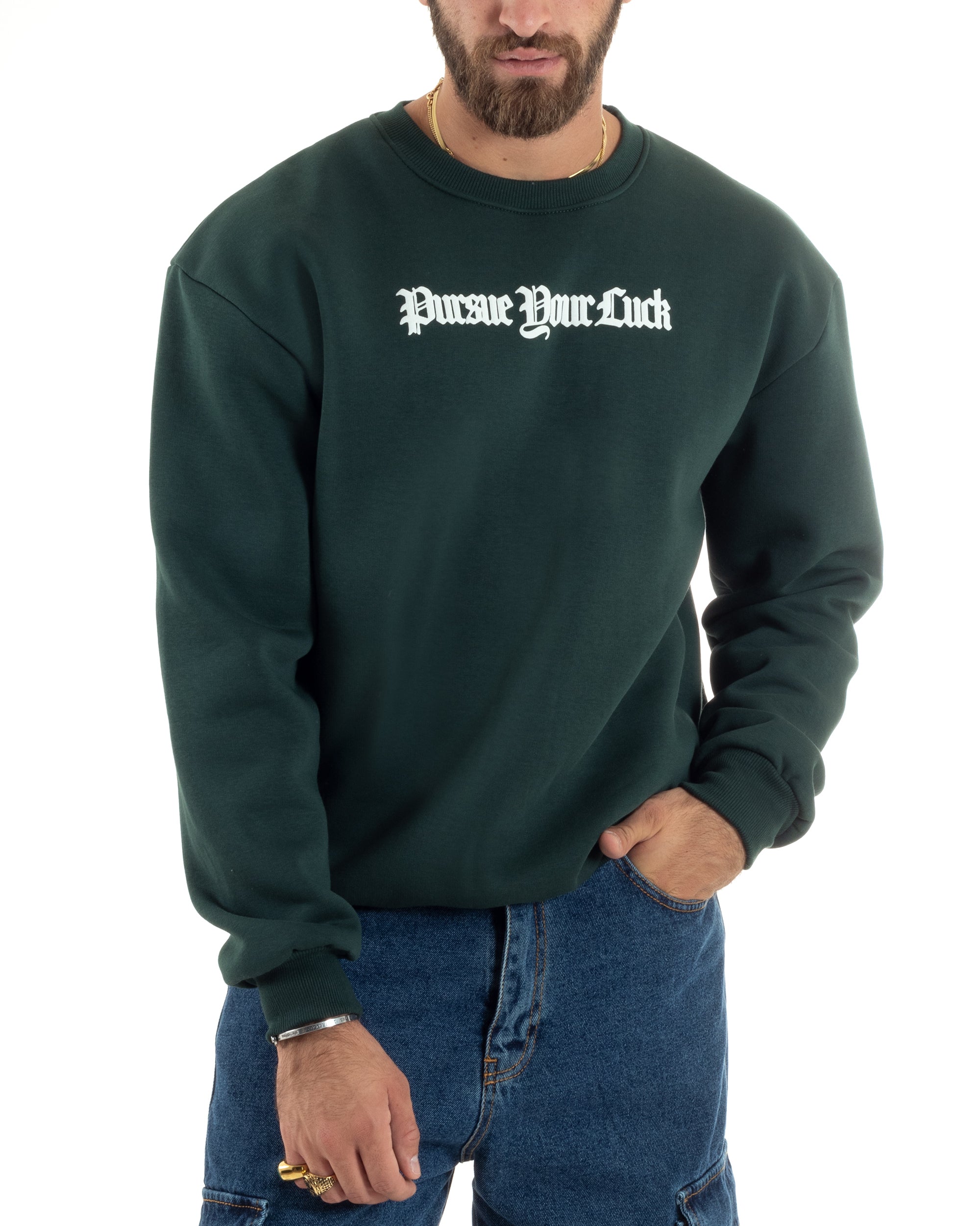 Felpa Uomo Calda Felpa Felpa Uomo PolyCotton Girocollo Con Stampa