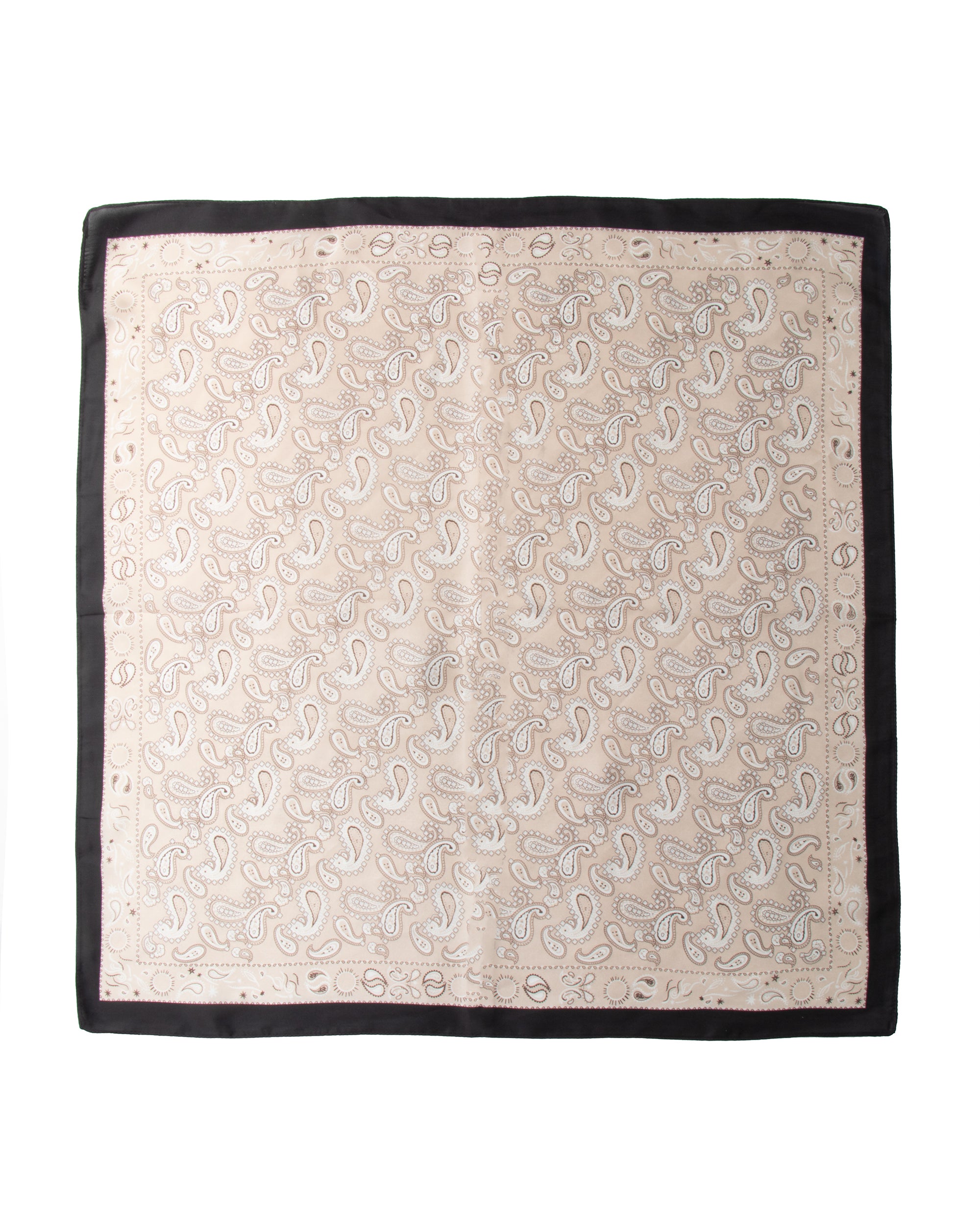 Foulard uomo unisex bandana paisley bordo satinato beige GIOSAL-FD1000A