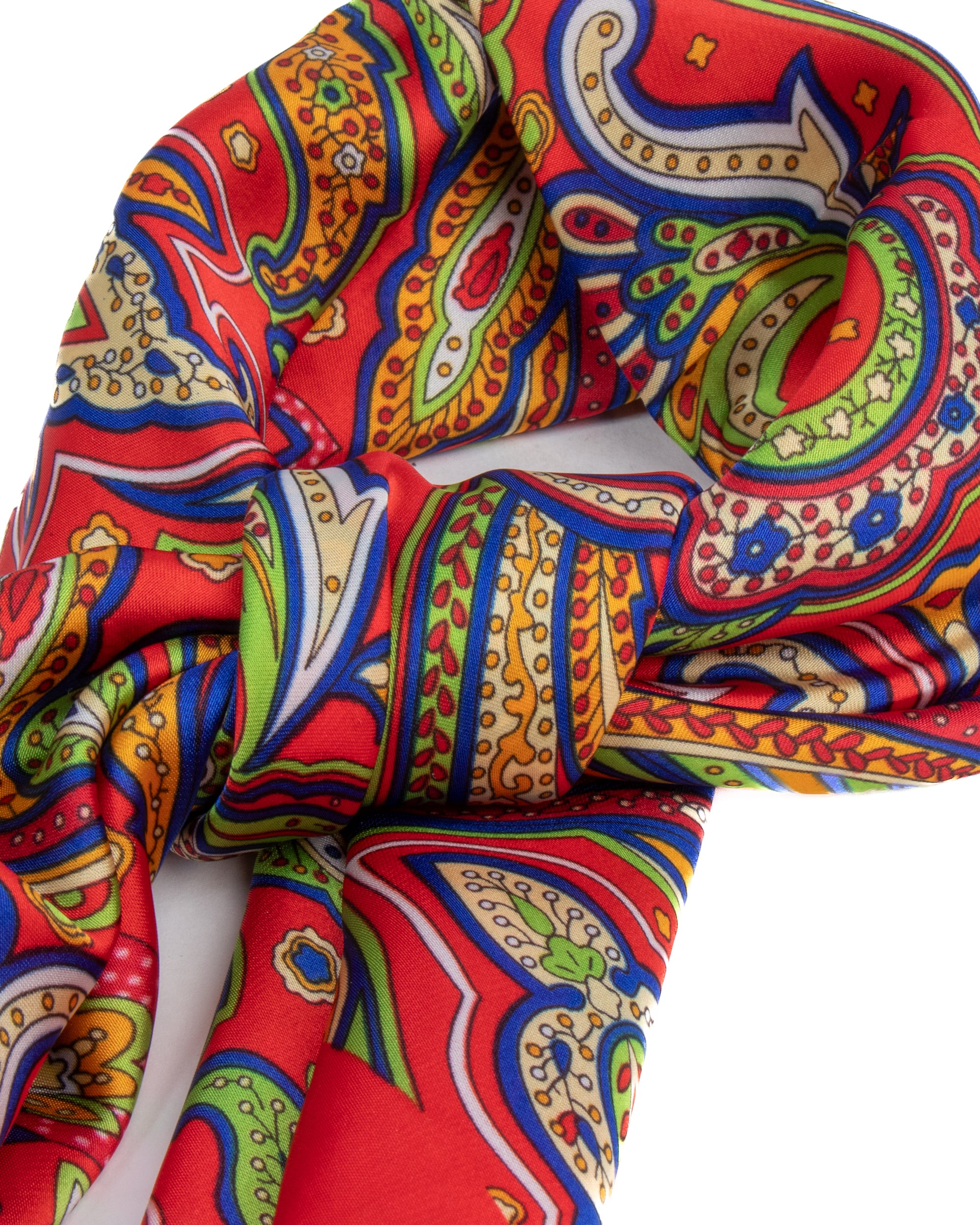 Foulard uomo unisex bandana paisley bordo satinato rosso GIOSAL-FD1001A