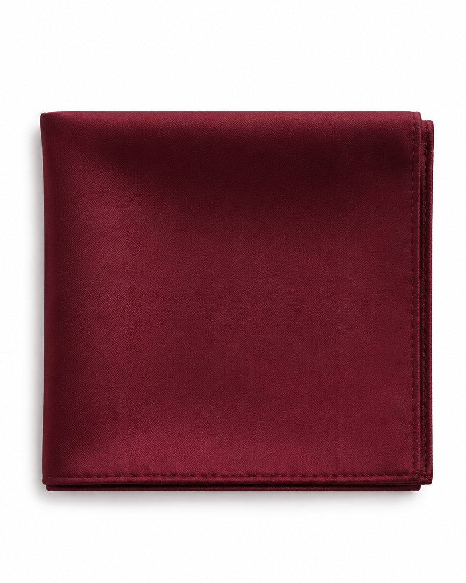 Pochette da taschino uomo unisex fazzoletto satinato tinta unita bourdeaux GIOSAL-FZ1000A