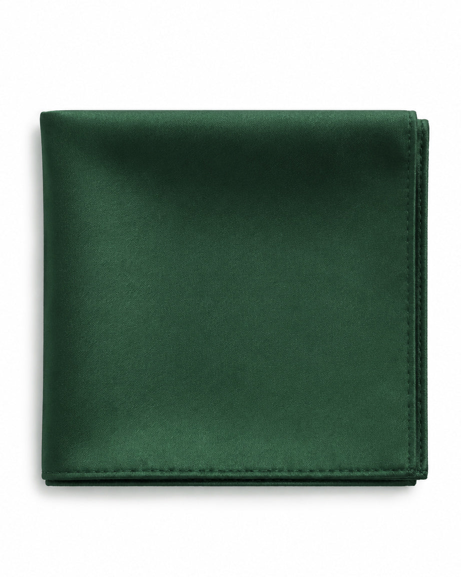 Pochette da taschino uomo unisex fazzoletto satinato tinta unita verde GIOSAL-FZ1001A