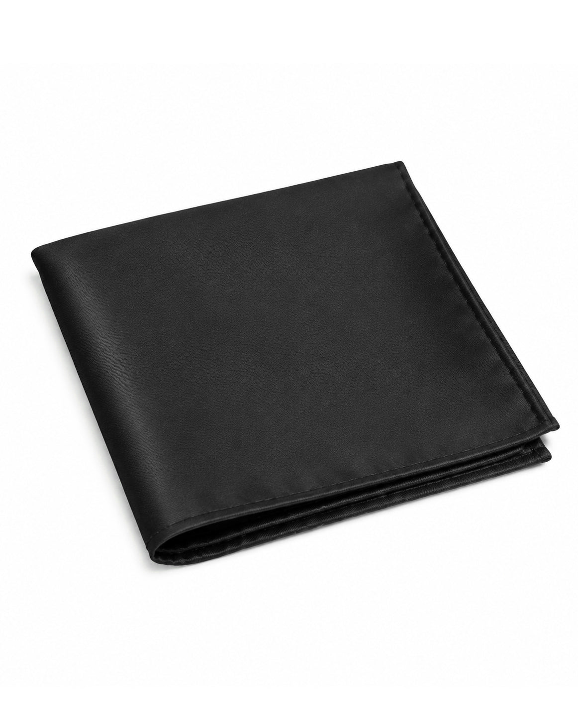 Pochette da taschino uomo unisex fazzoletto satinato tinta unita nero GIOSAL-FZ1003A