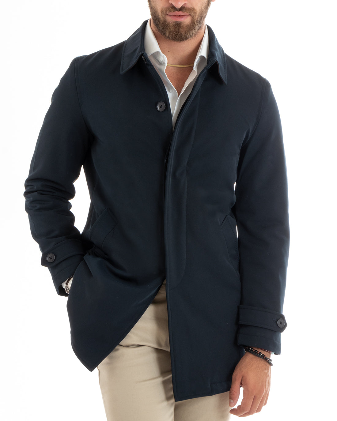 Soprabito Uomo Cappotto Impermeabile Uomo Invernale Lungo Trench