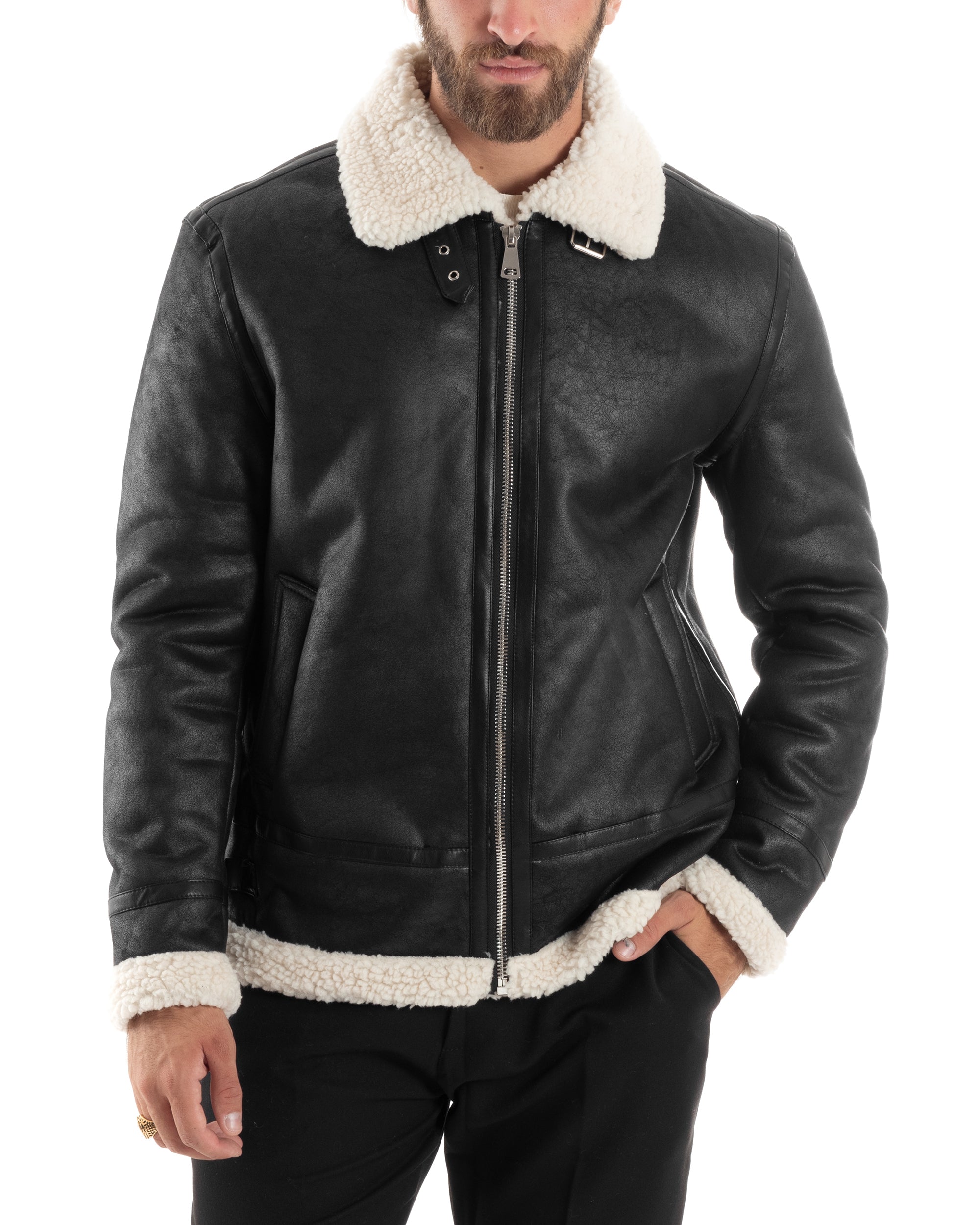 Montone Giacca Nero Carmen Giacca Donna Nera In Vero Montone