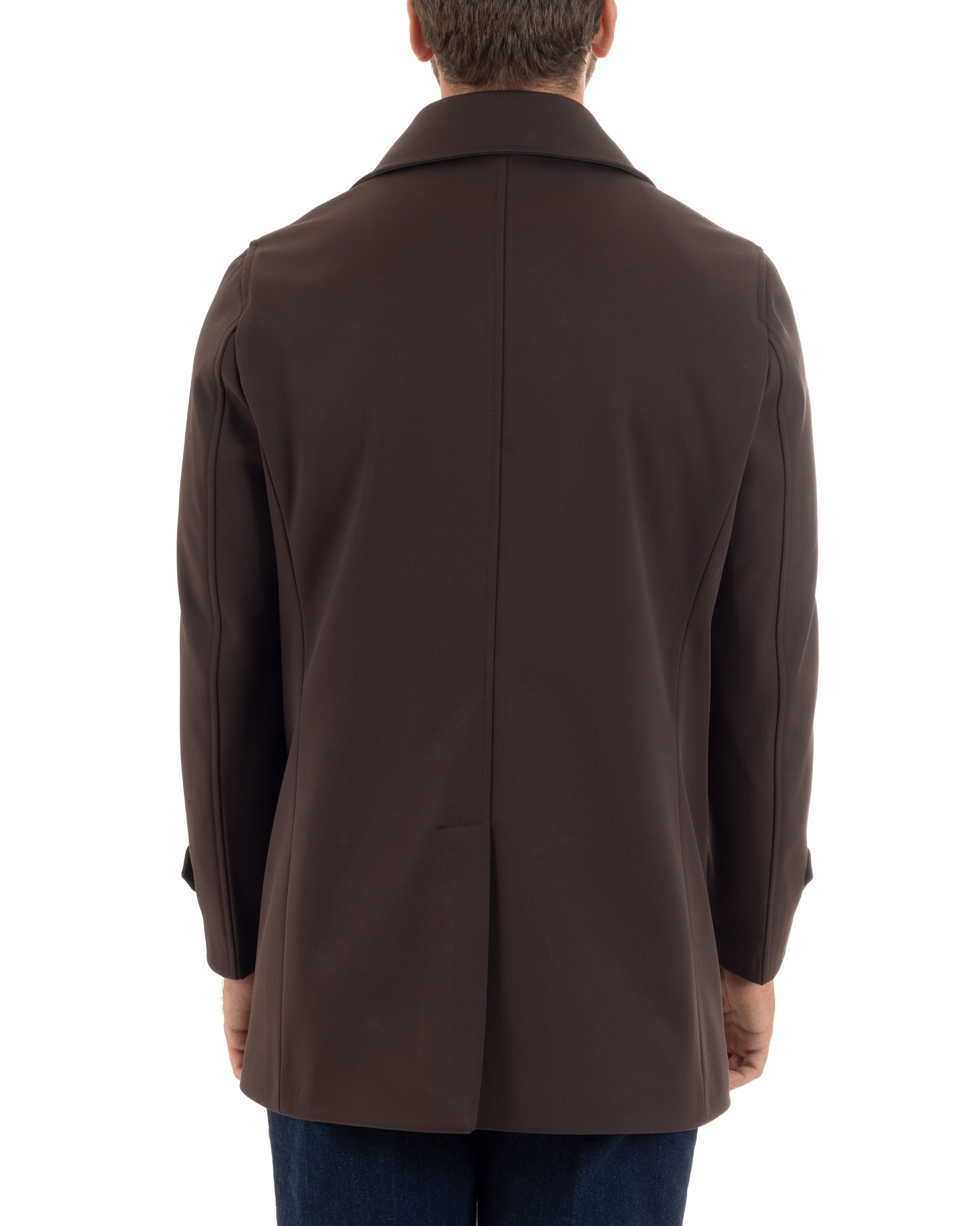 Men's Long Trench Coat Jacket With Collar Waterproof Fabric Blue GIOSAL-G3161A