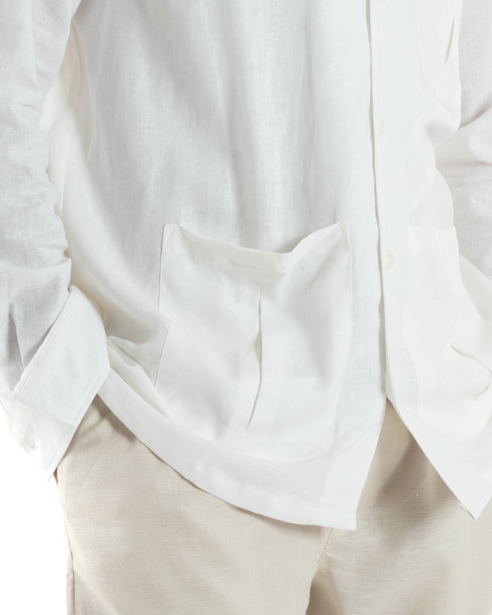 Giacca Camicia Sahariana In Lino G3306A