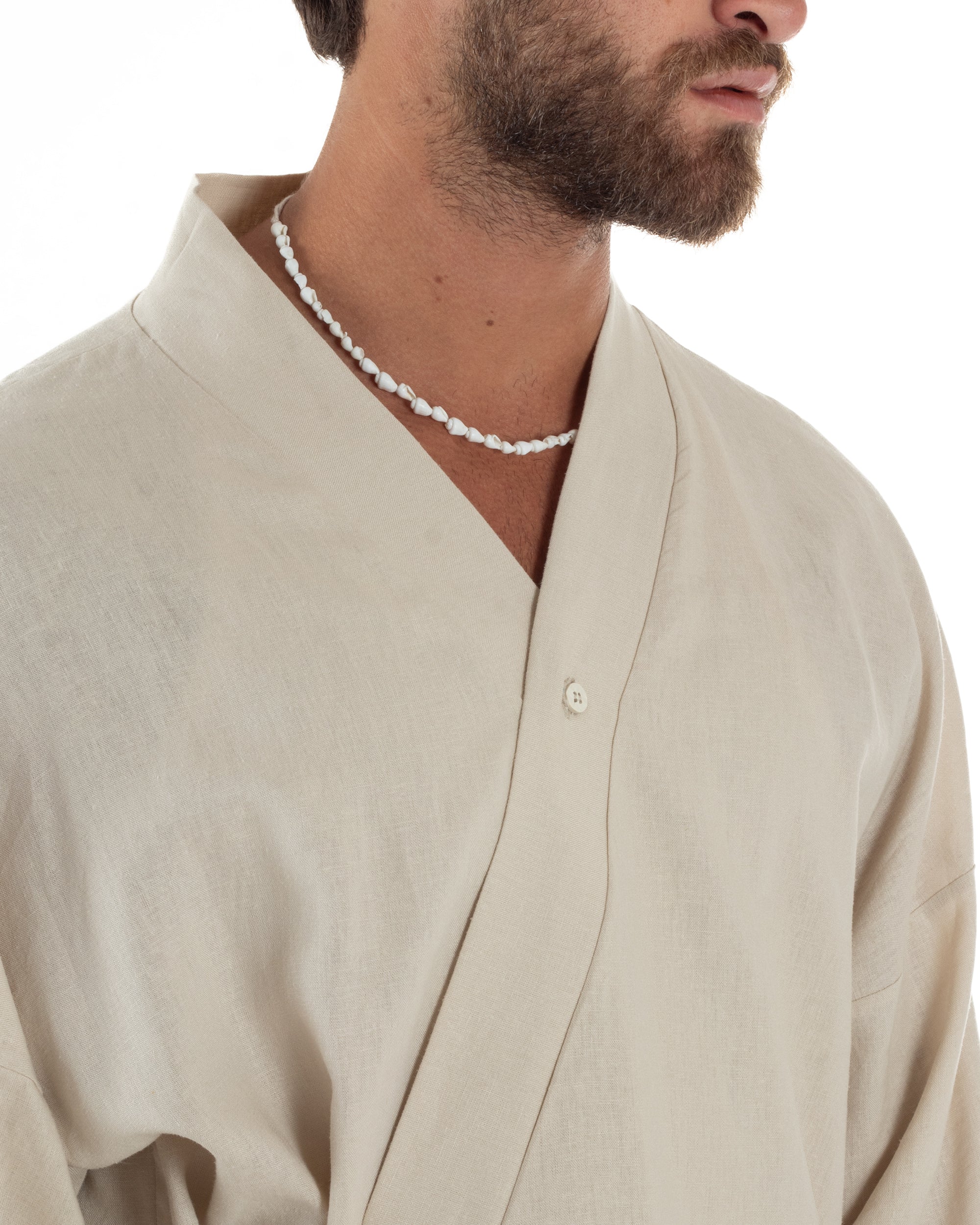 Giacca Kimono Lino Relaxed Fit G3312A