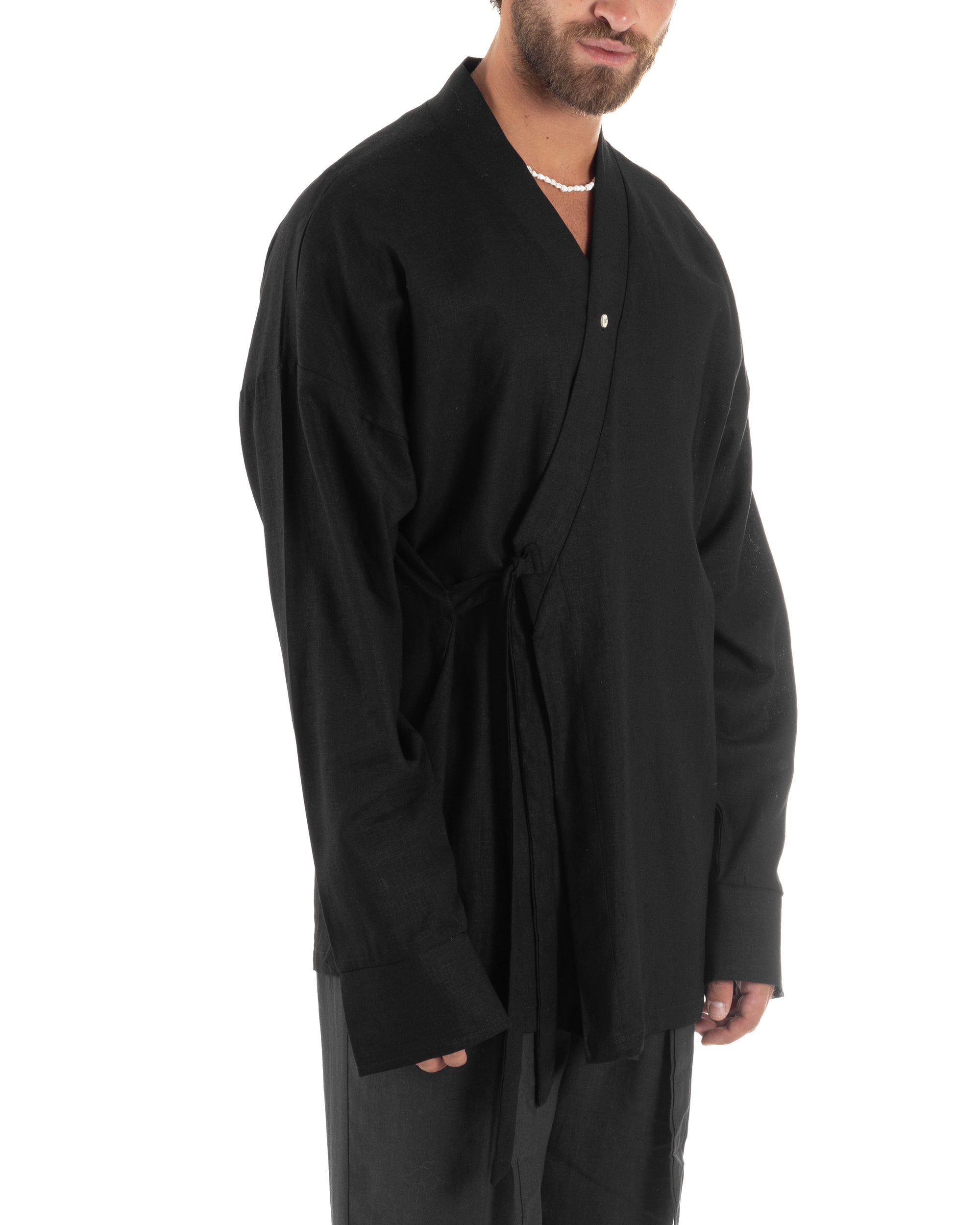 Giacca Kimono Lino Relaxed Fit G3314A