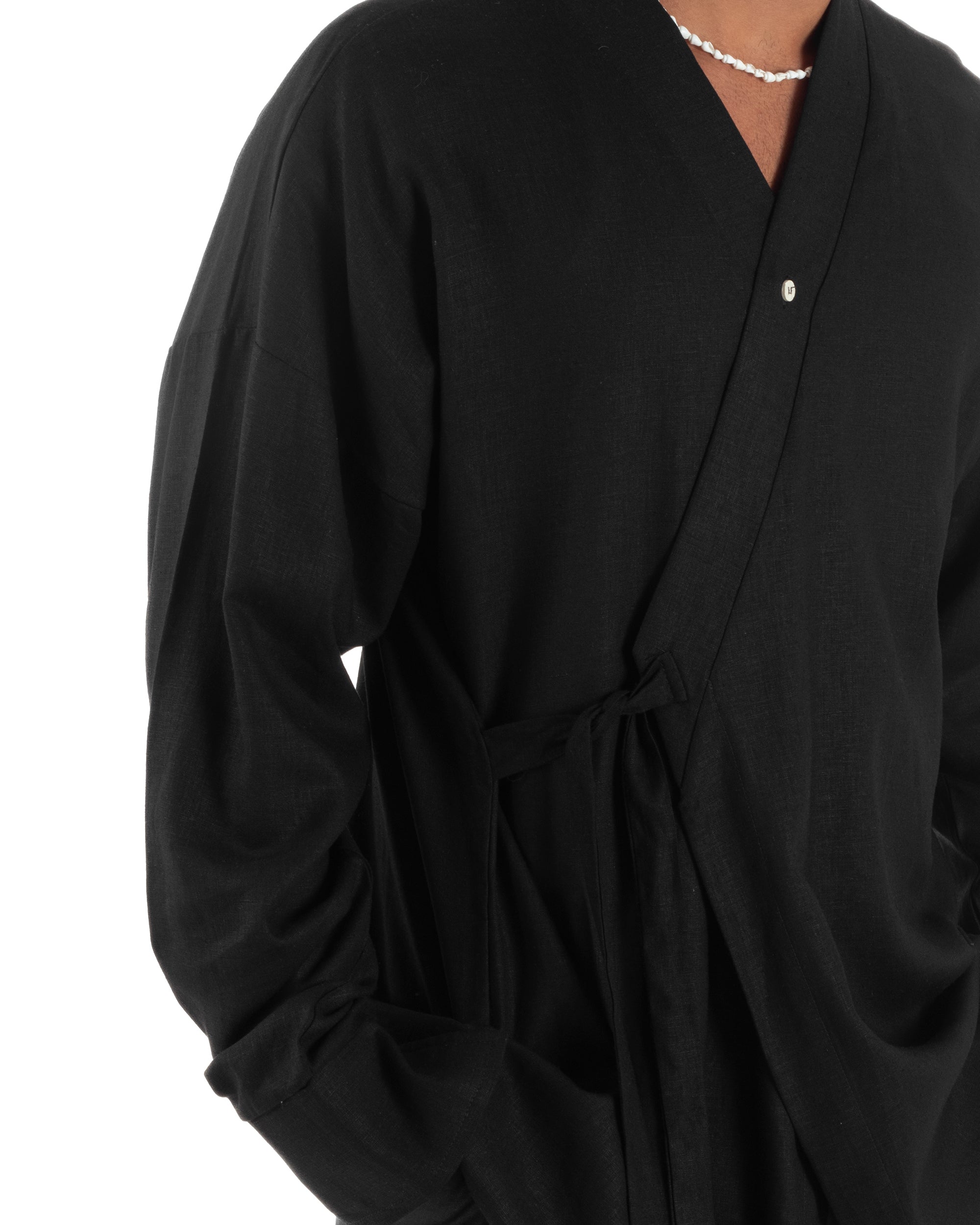 Giacca Kimono Lino Relaxed Fit G3314A