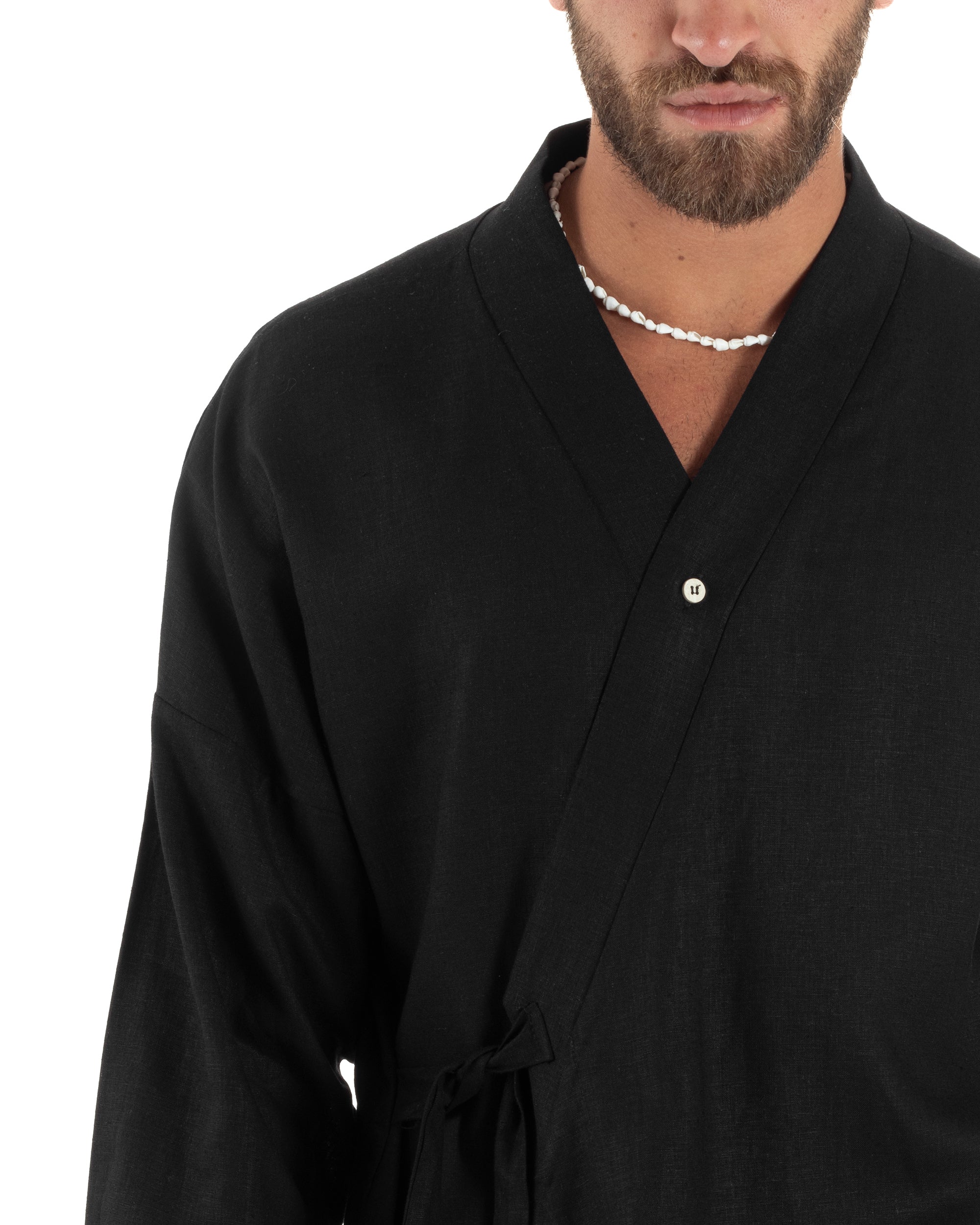 Giacca Kimono Lino Relaxed Fit G3314A