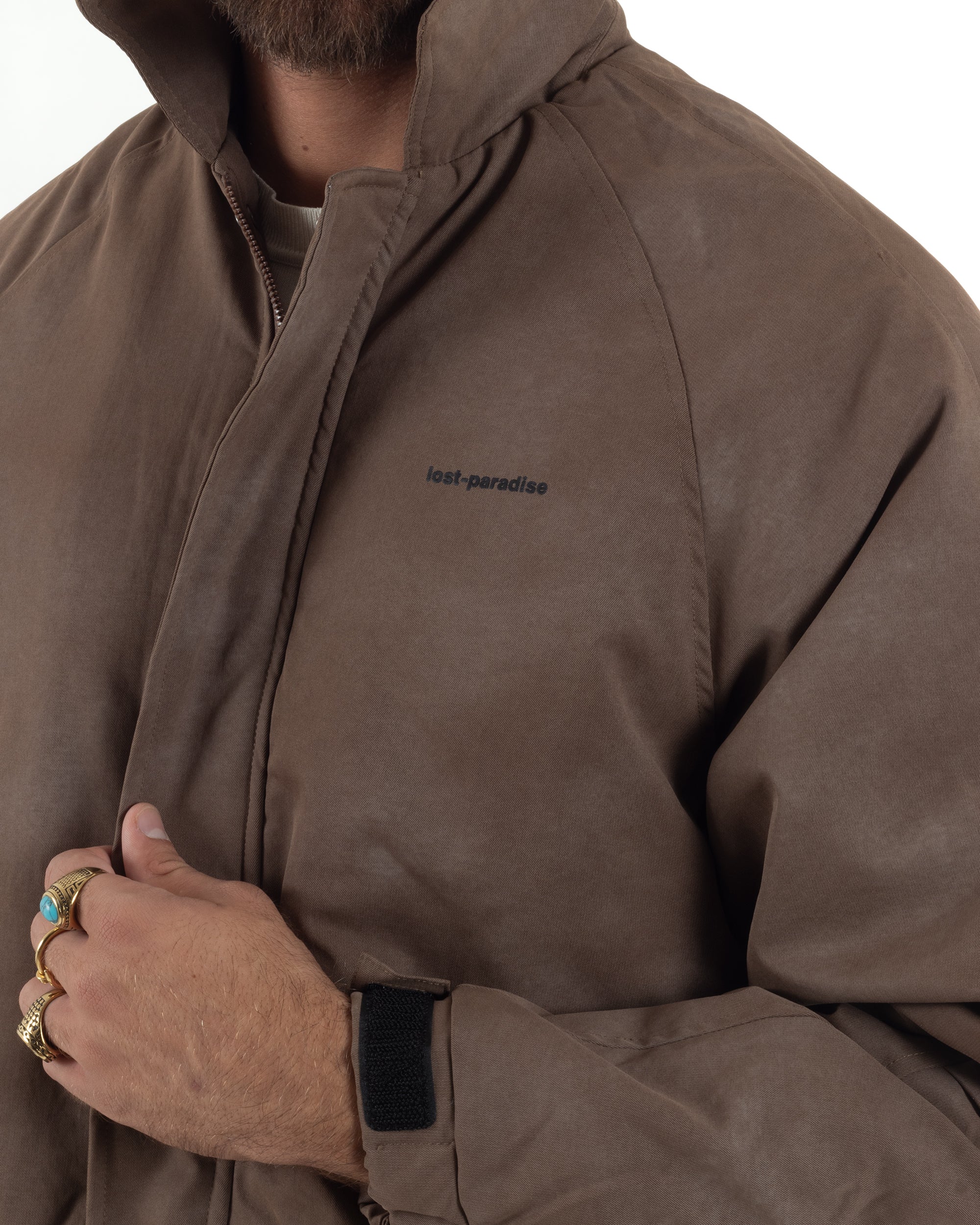 Giubbotto Bomber Oversize Sfumato Marrone G3321A
