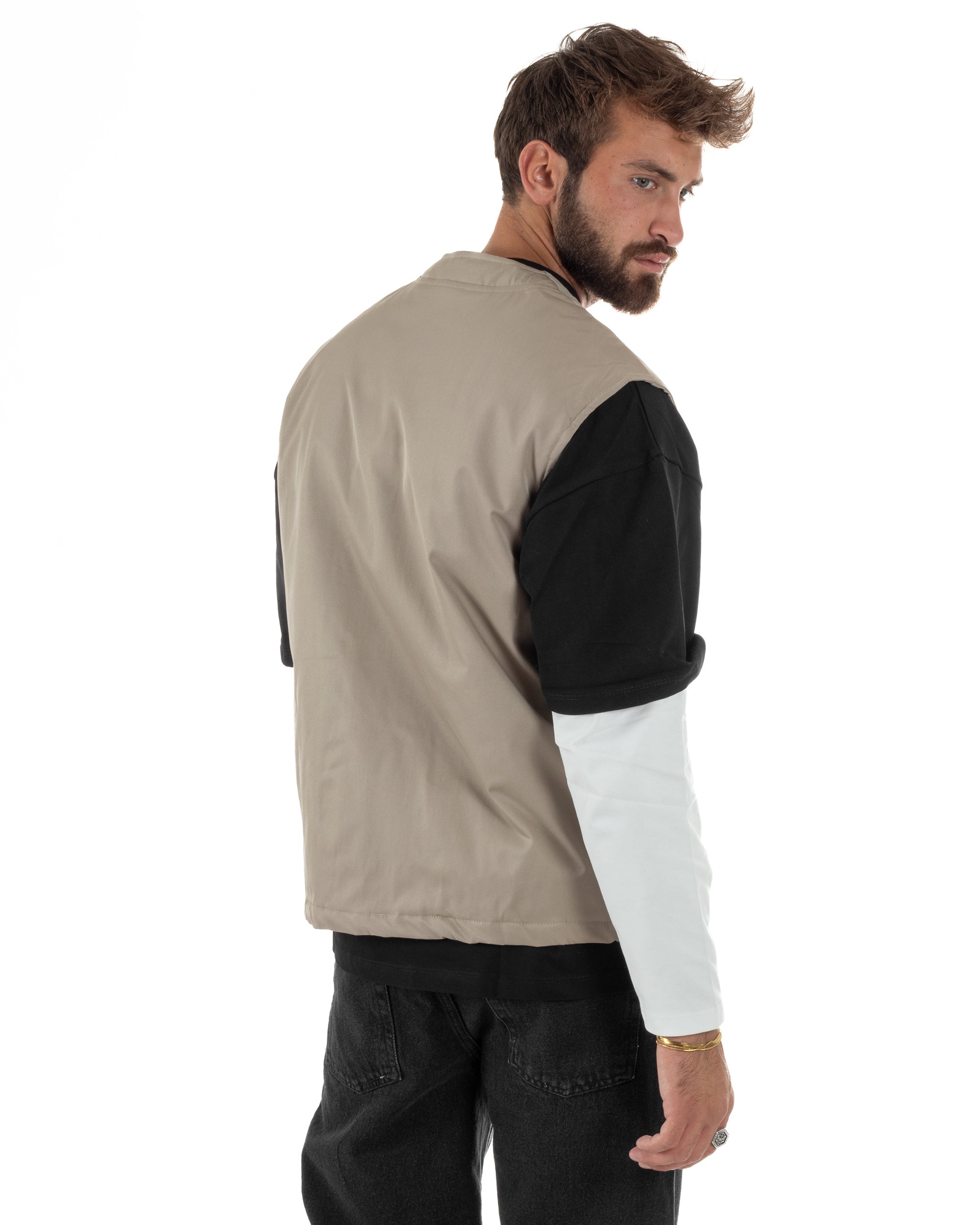 Gilet Casual Regular Fit Smanicato Streetwear G3324A