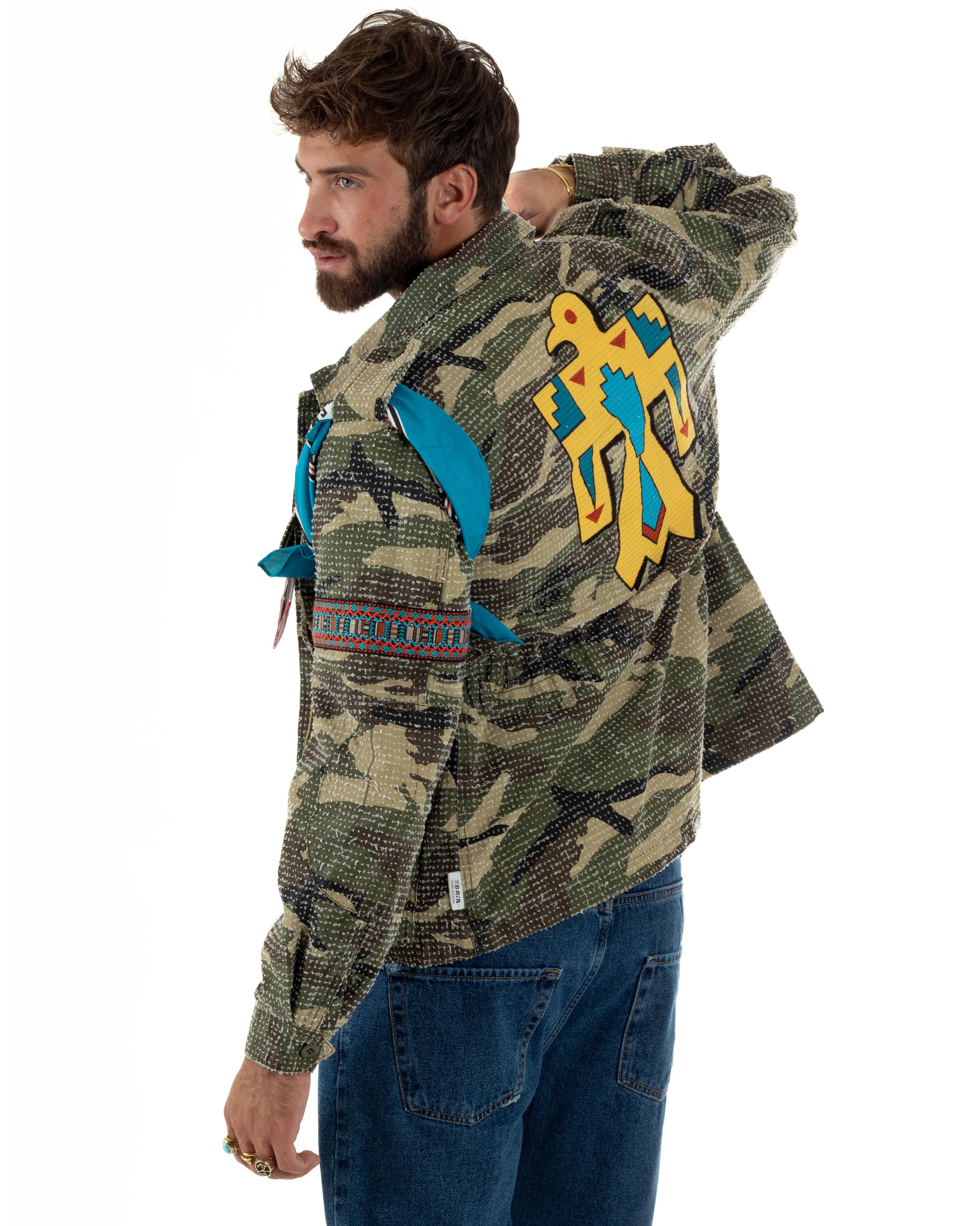 Giacca Sahariana Giubbotto Camicione Militare BERNA M252284