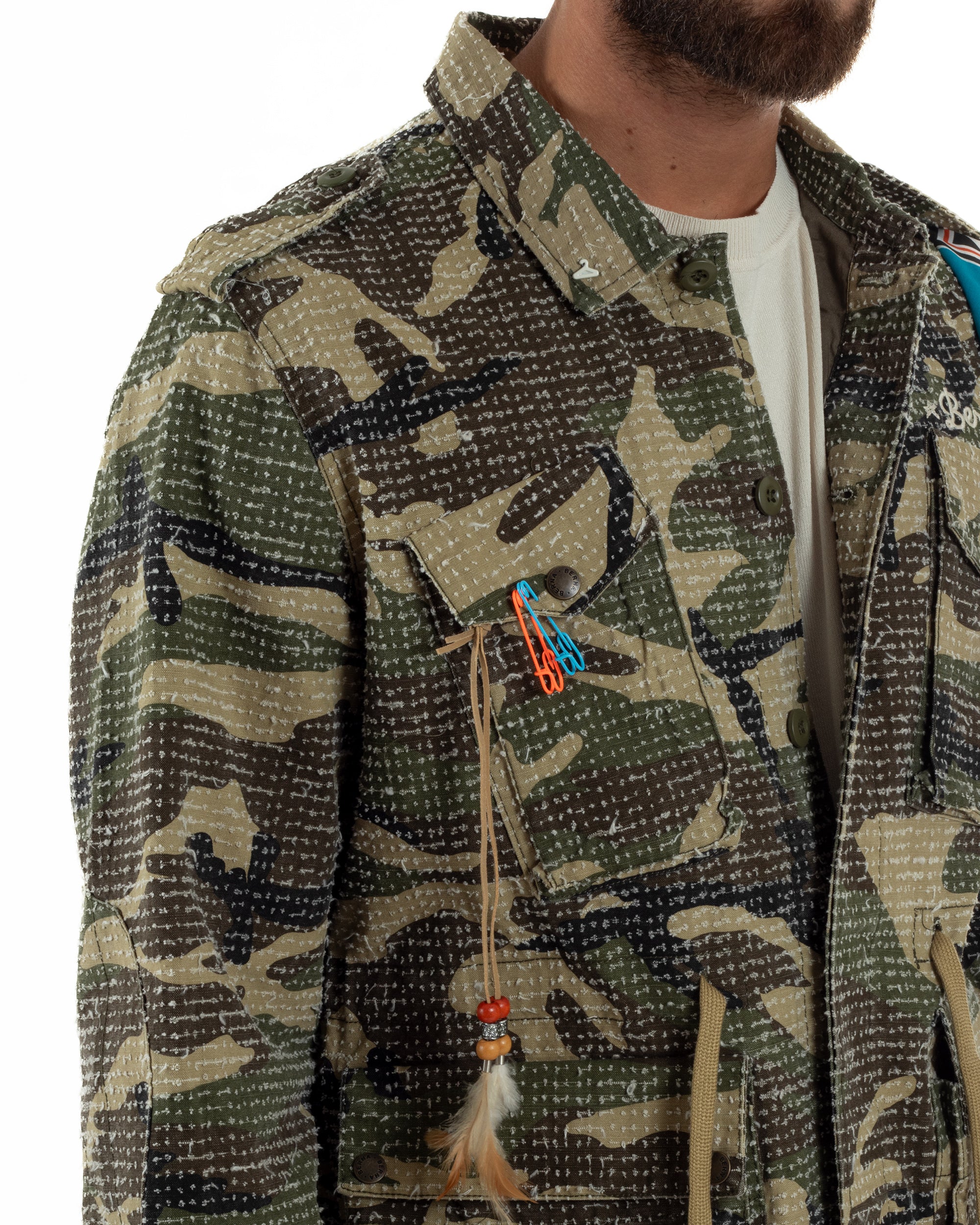 Giacca Sahariana Giubbotto Camicione Militare BERNA M252284