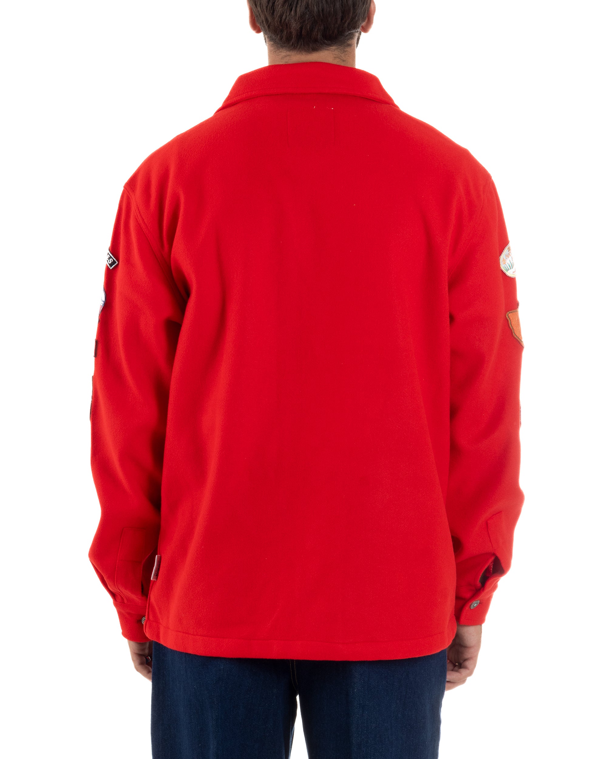 Giubbotto Overshirt Giacca Boyscout Oxford Patch Rosso Berna M-252306