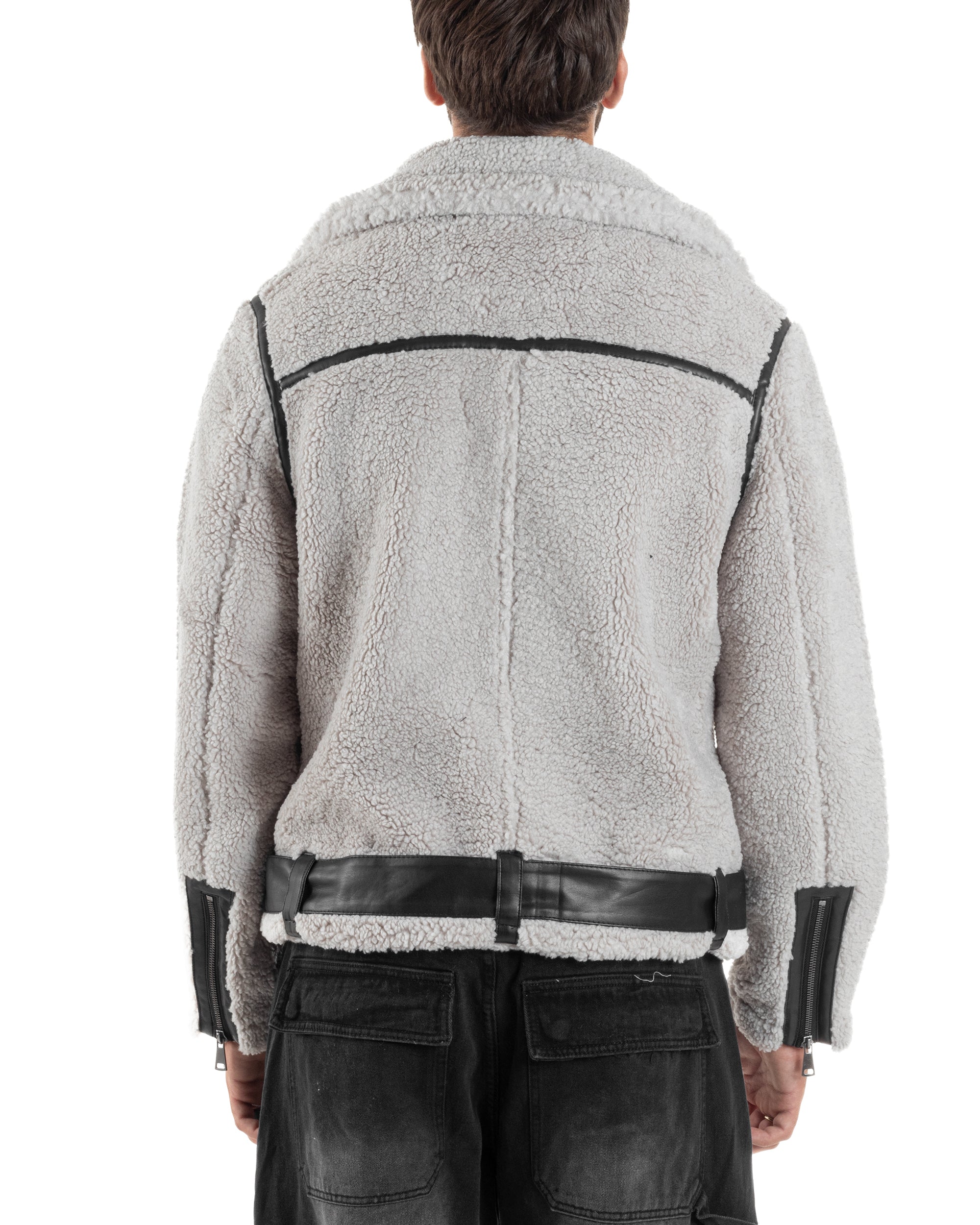 Giubbotto Uomo Teddy Chiodo Zip Ghiaccio G3351A