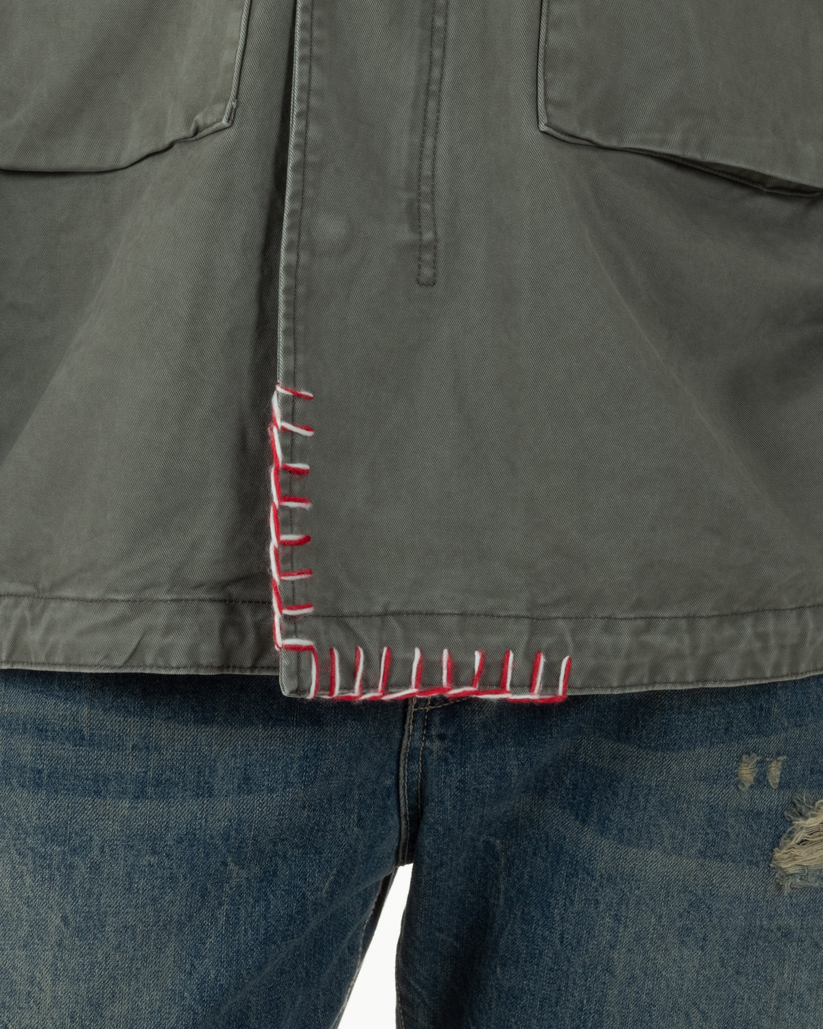 OverJacket giubbotto uomo sahariana camicione ricami verde militare Berna-M 262388-6