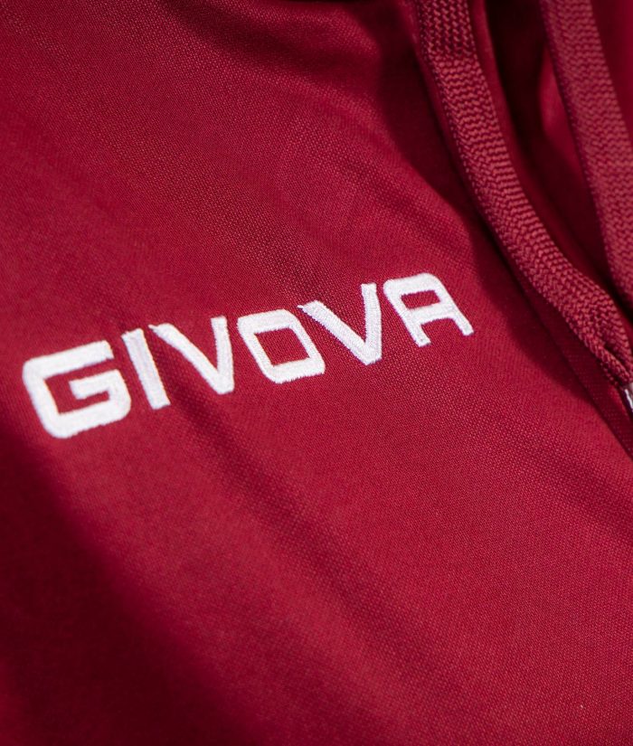 FELPA FULL ZIP 500 GIVOVA GRANATA Micropile Unisex Felpa Con Cappuccio Con Zip Da Ginnastica Sportiva GIOSAL