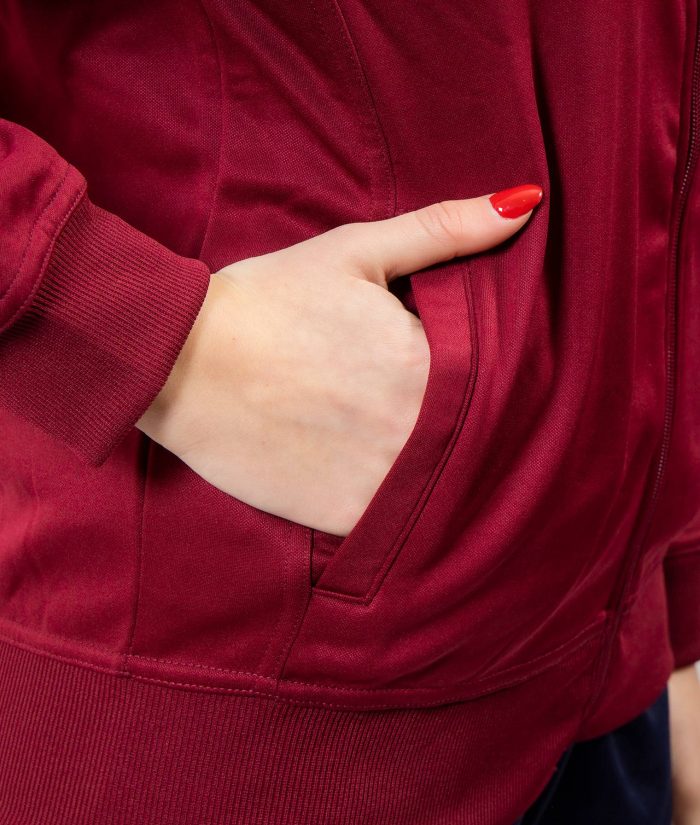 FELPA FULL ZIP 500 GIVOVA GRANATA Micropile Unisex Felpa Con Cappuccio Con Zip Da Ginnastica Sportiva GIOSAL