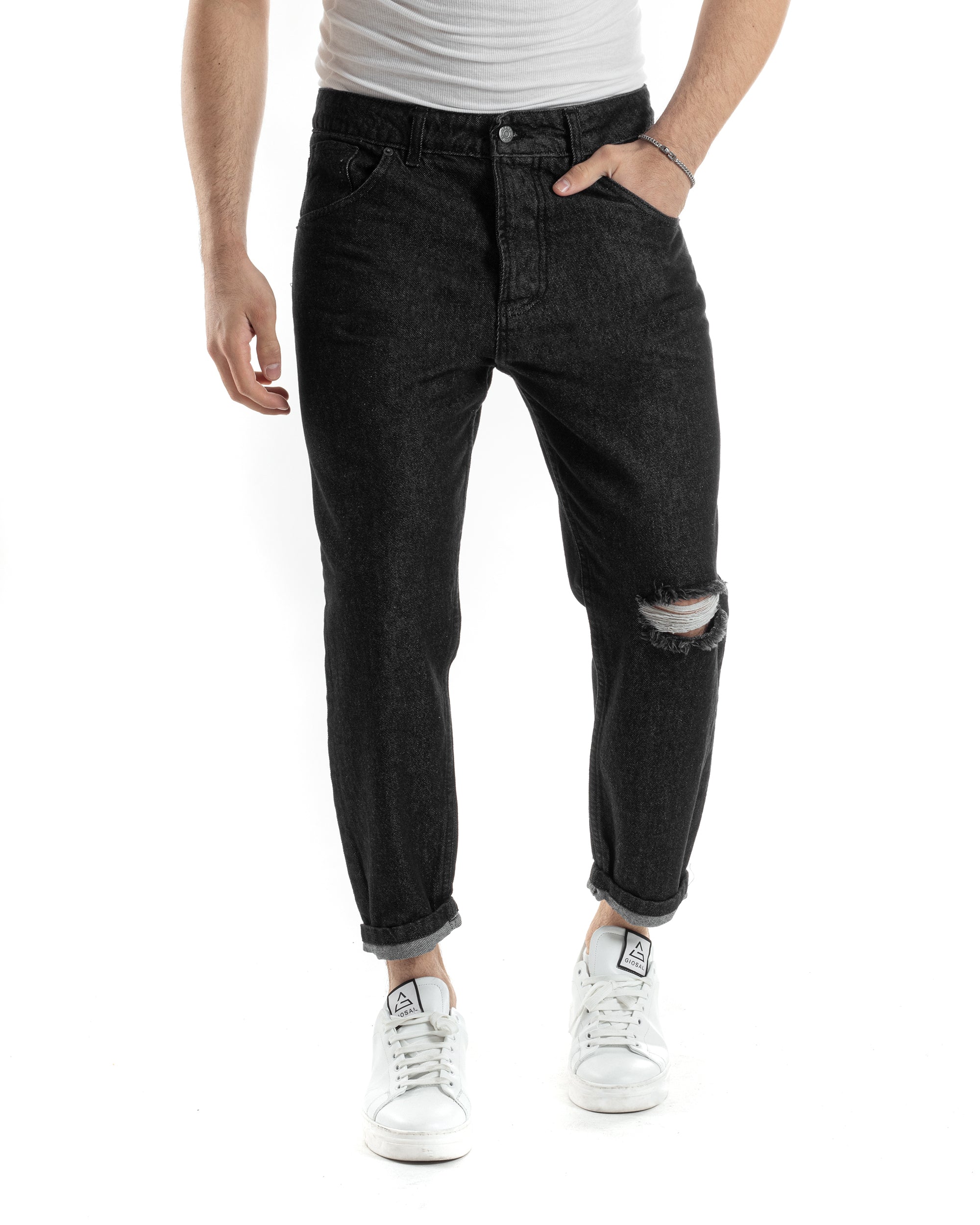 Giosal Pantaloni Uomo Al Ginocchio Firmati Outlet Pantaloni Jeans