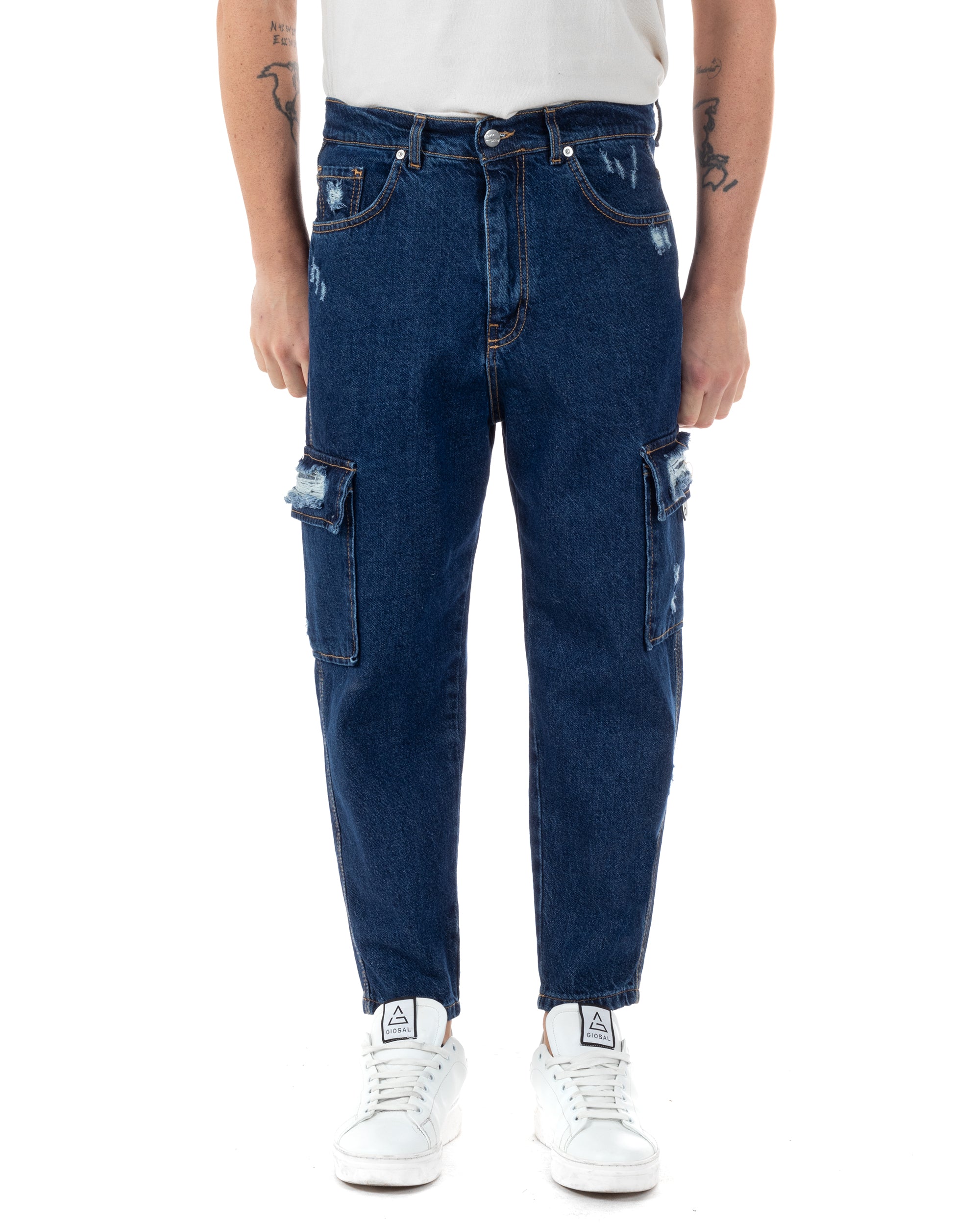 Scarpe Jeans Scuri Abbinamenti Uomo Pantaloni Blu Scuro