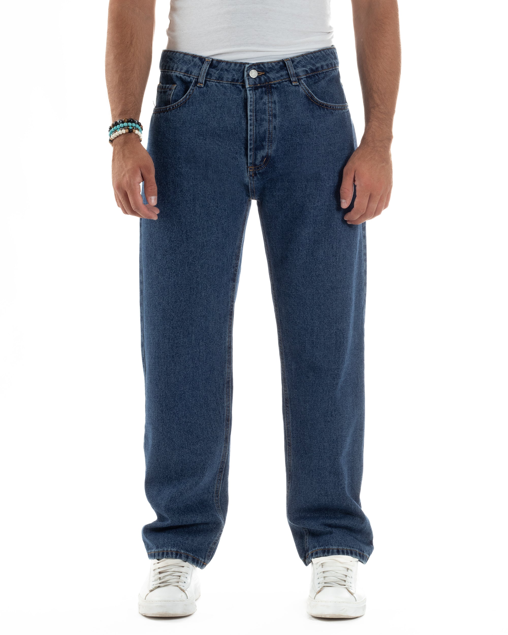 Jeans Baggy Fit Basic Denim Scuro JS1122A