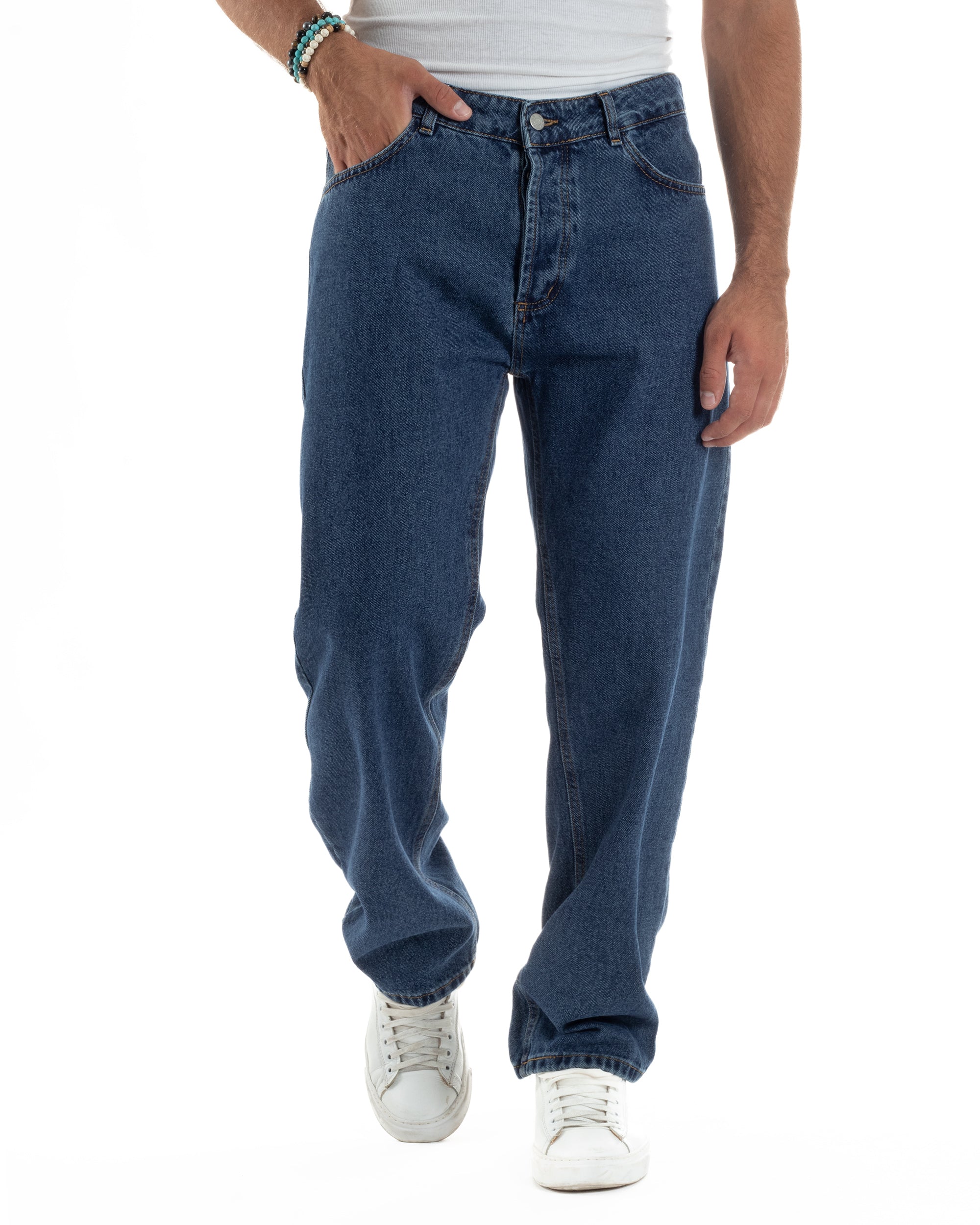 Jeans Baggy Fit Basic Denim Scuro JS1122A