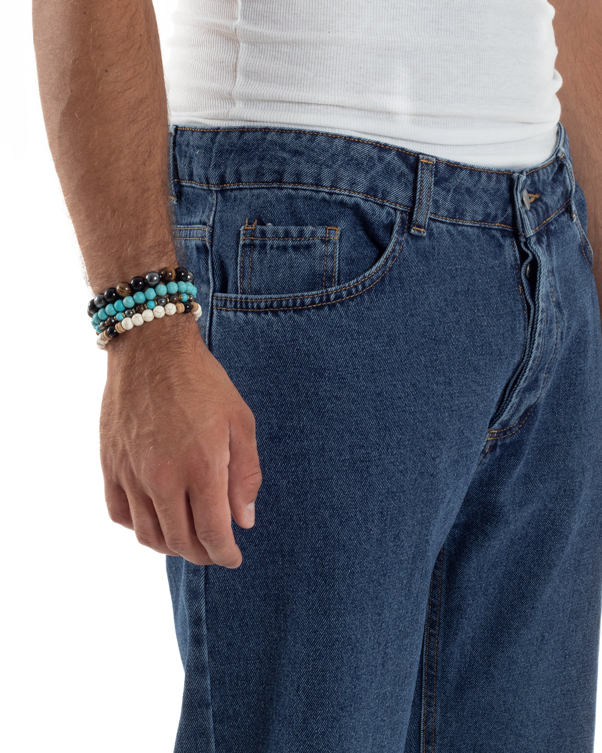 Jeans Baggy Fit Basic Denim Scuro JS1122A