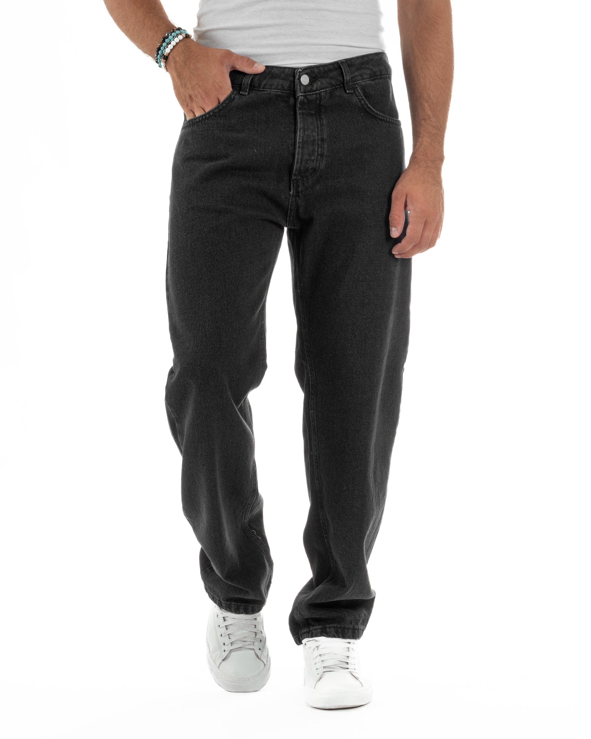Jeans Baggy Fit Basic Nero JS1123A