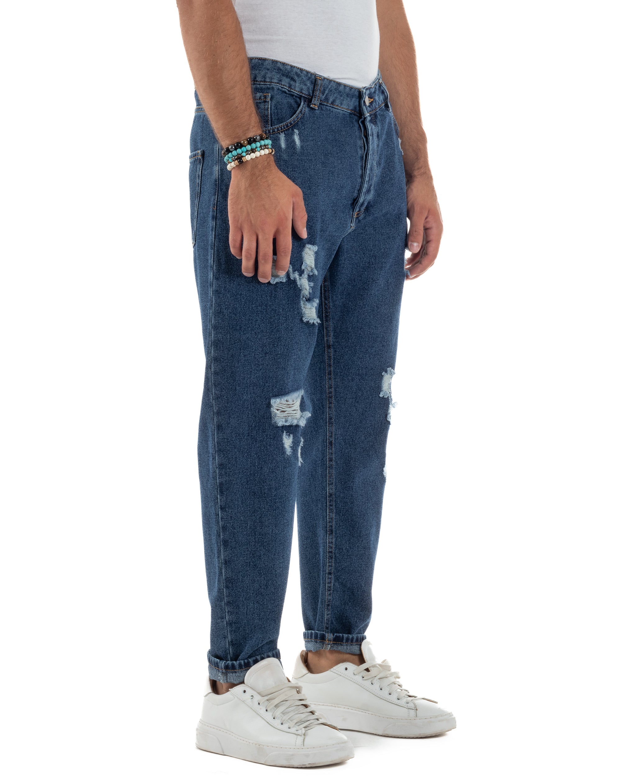 Jeans Regular Fit Rotture Basic Scuro JS1124A