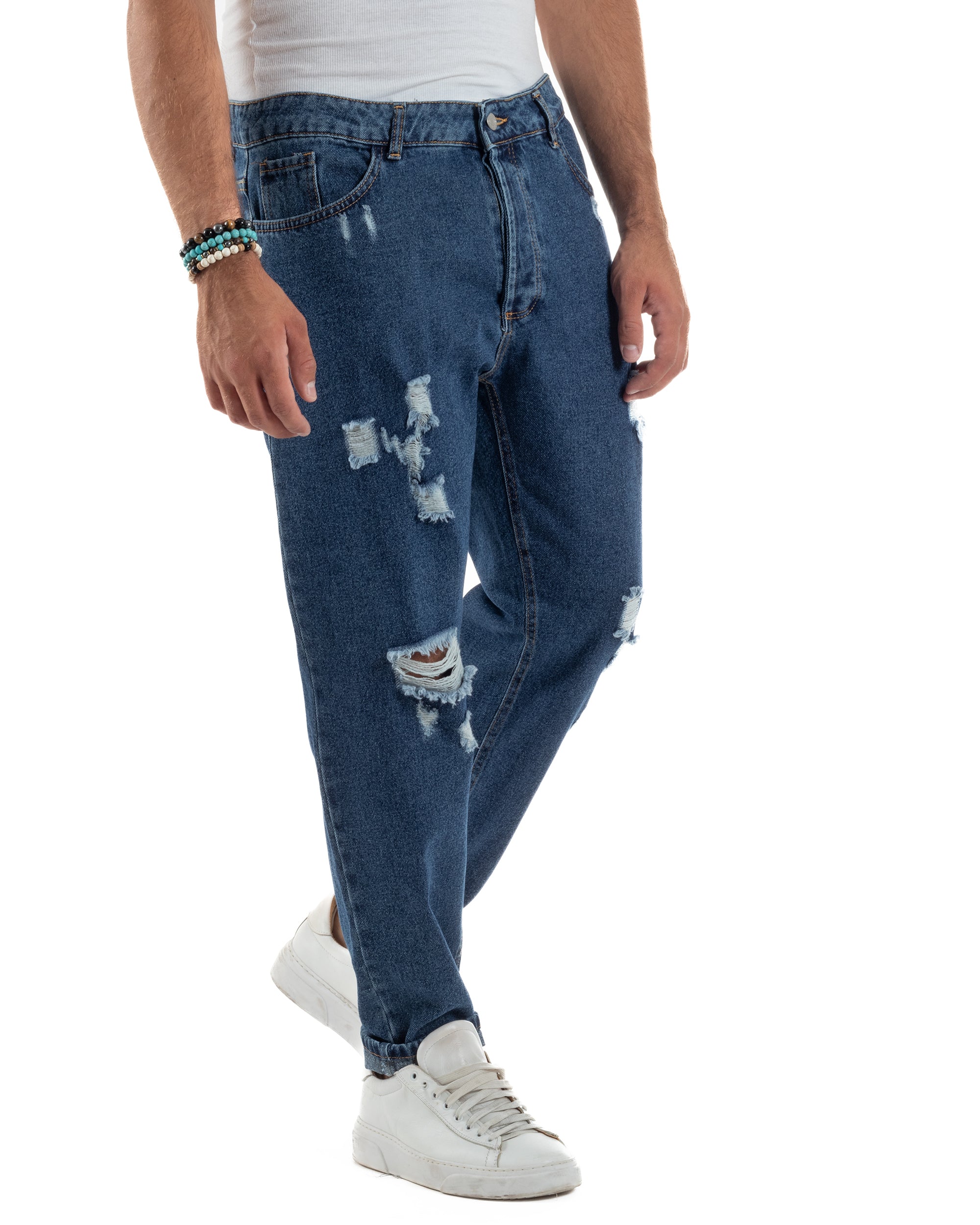 Jeans Regular Fit Rotture Basic Scuro JS1124A