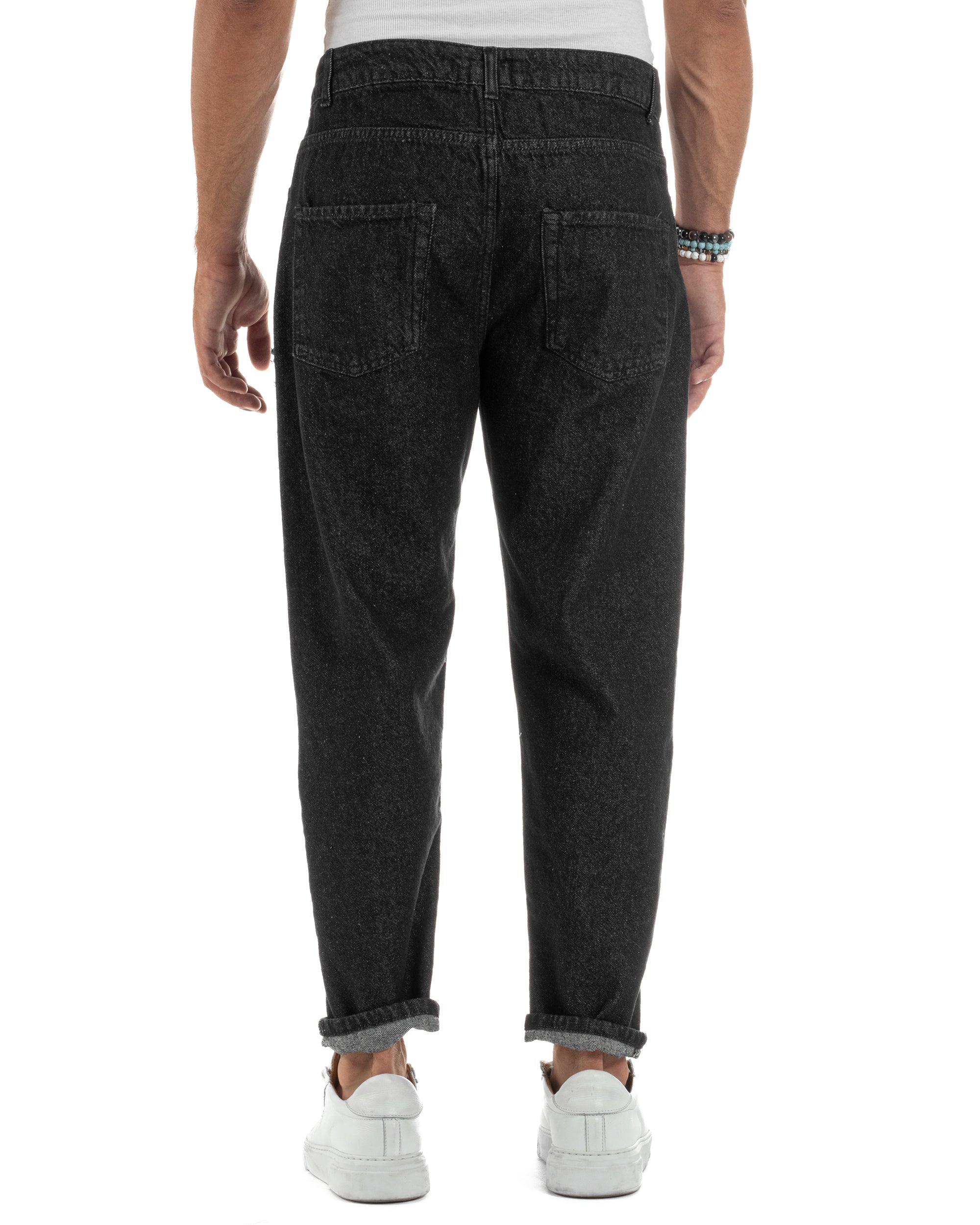 Jeans Regular Fit Rotture Basic Nero JS1125A