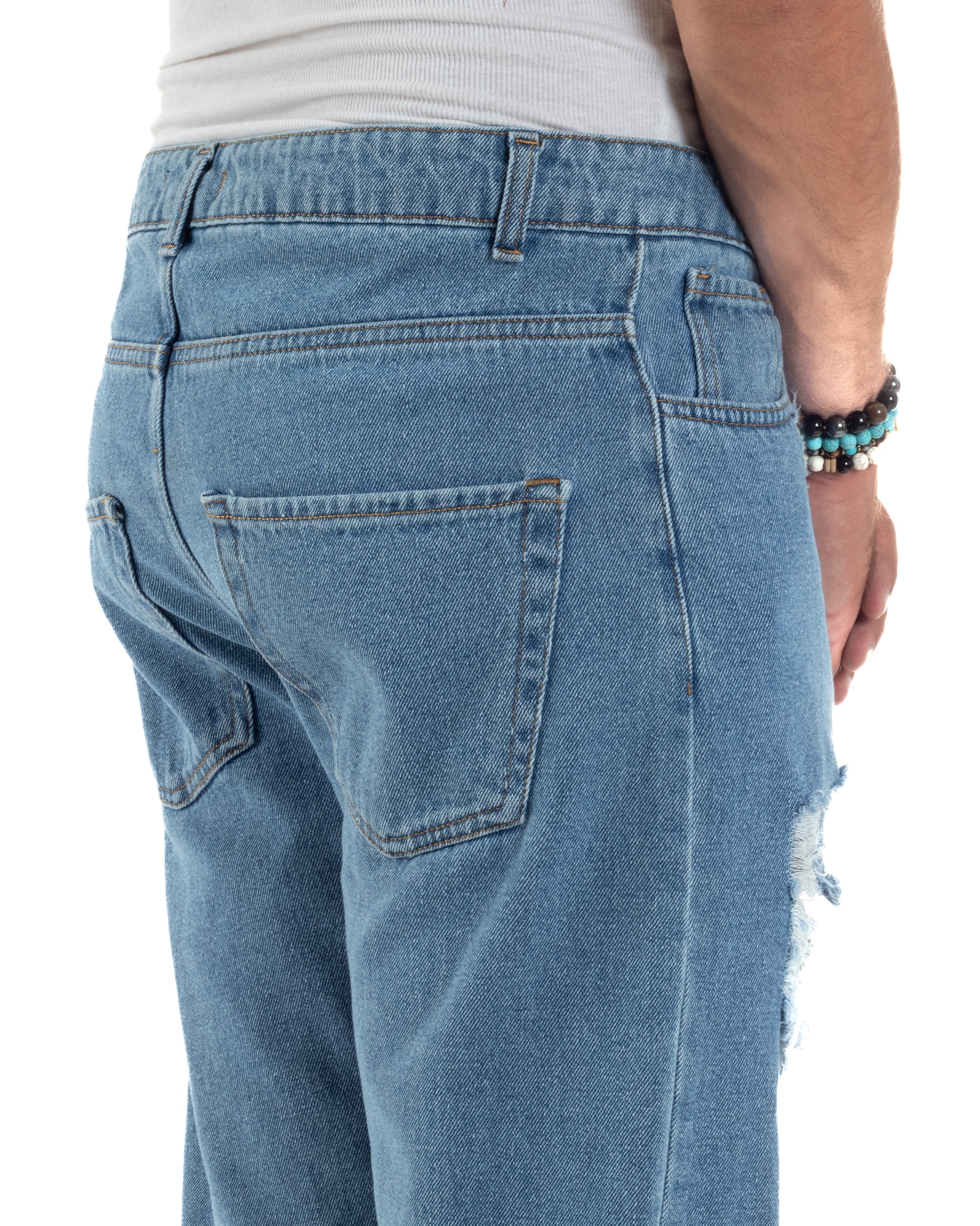 Jeans Regular Fit Rotture Basic Chiaro JS1126A