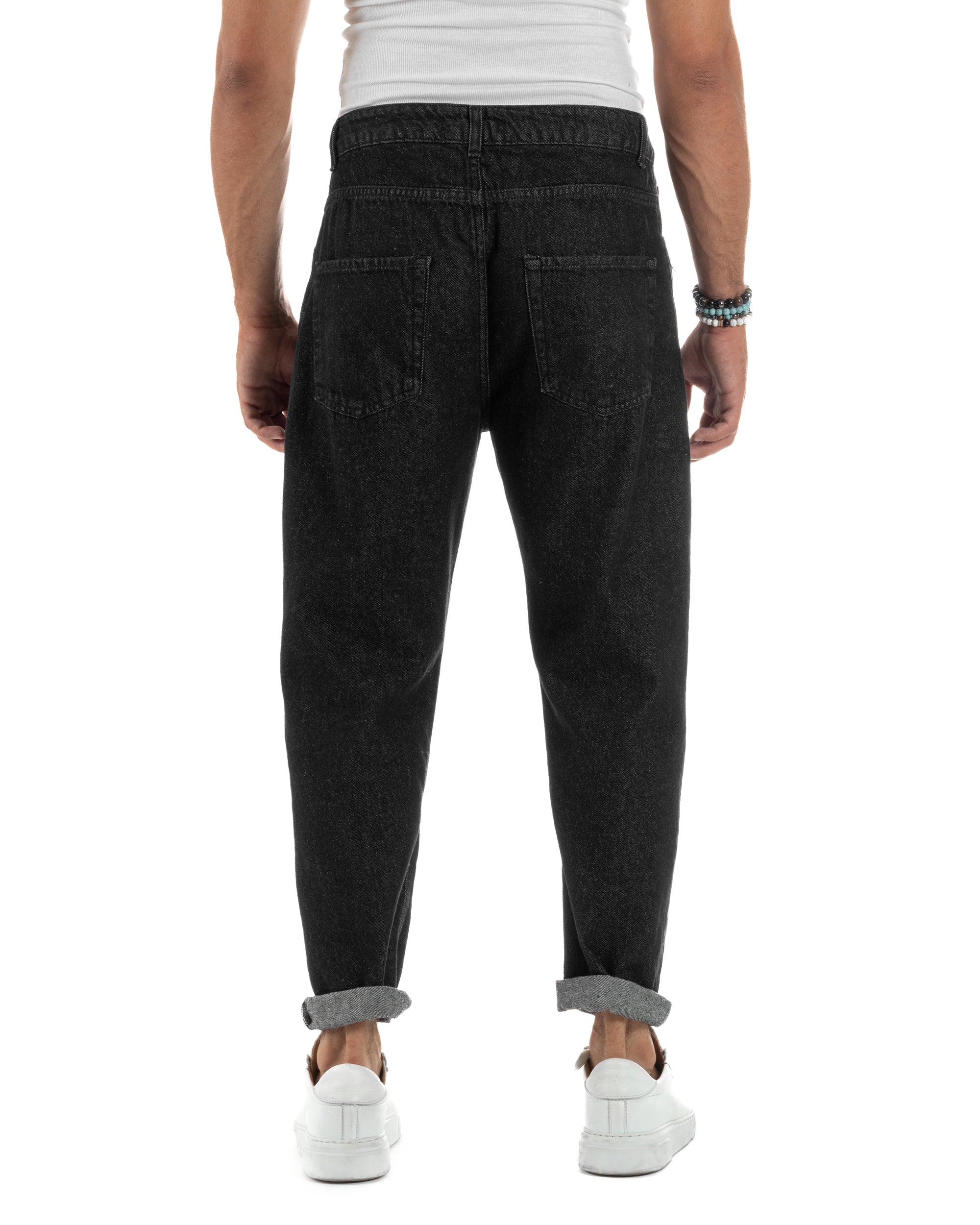 Jeans Uomo Cinque Tasche Regular Fit Basic Nero JS1127A