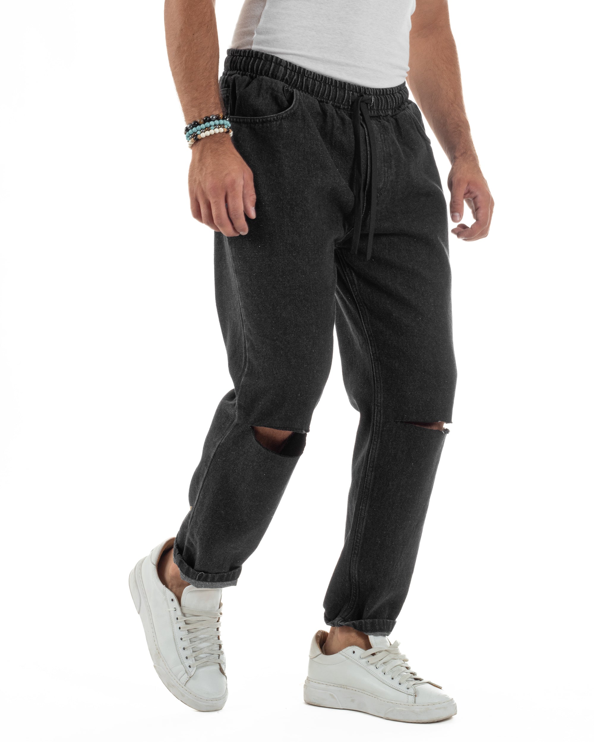 Jeans Jogger Basic Denim Taglio Ginocchio JS1132A