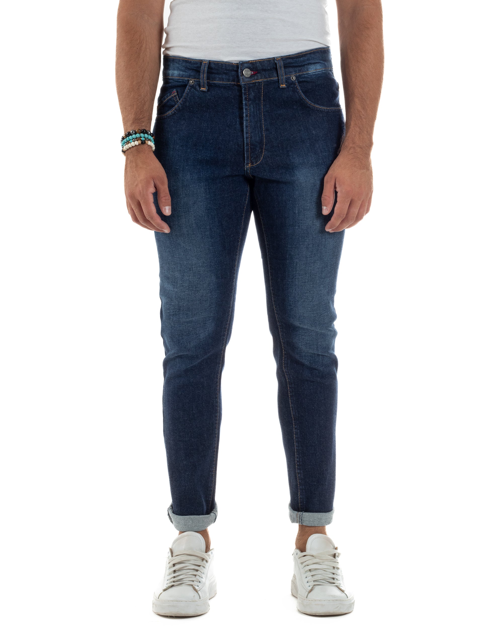 Skinny Fit Five Pocket Jeans Dark Denim JS1139A