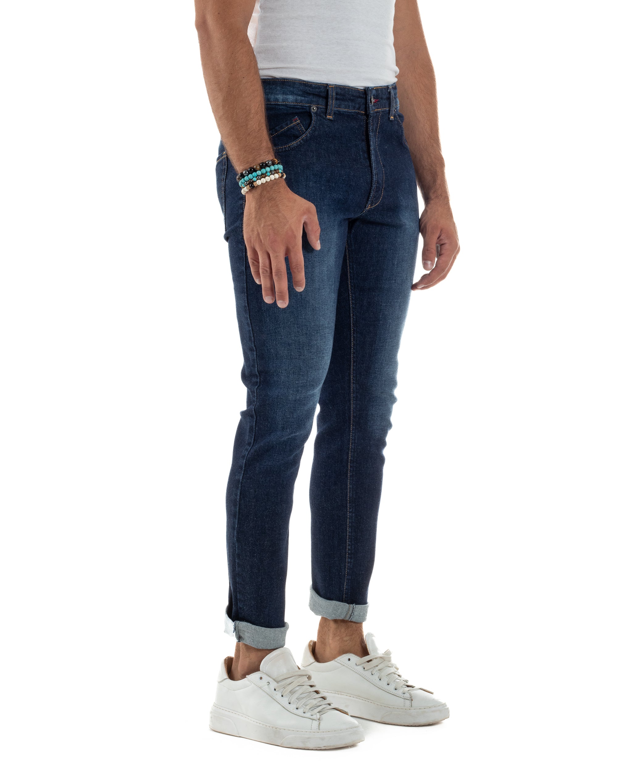 Skinny Fit Five Pocket Jeans Dark Denim JS1139A