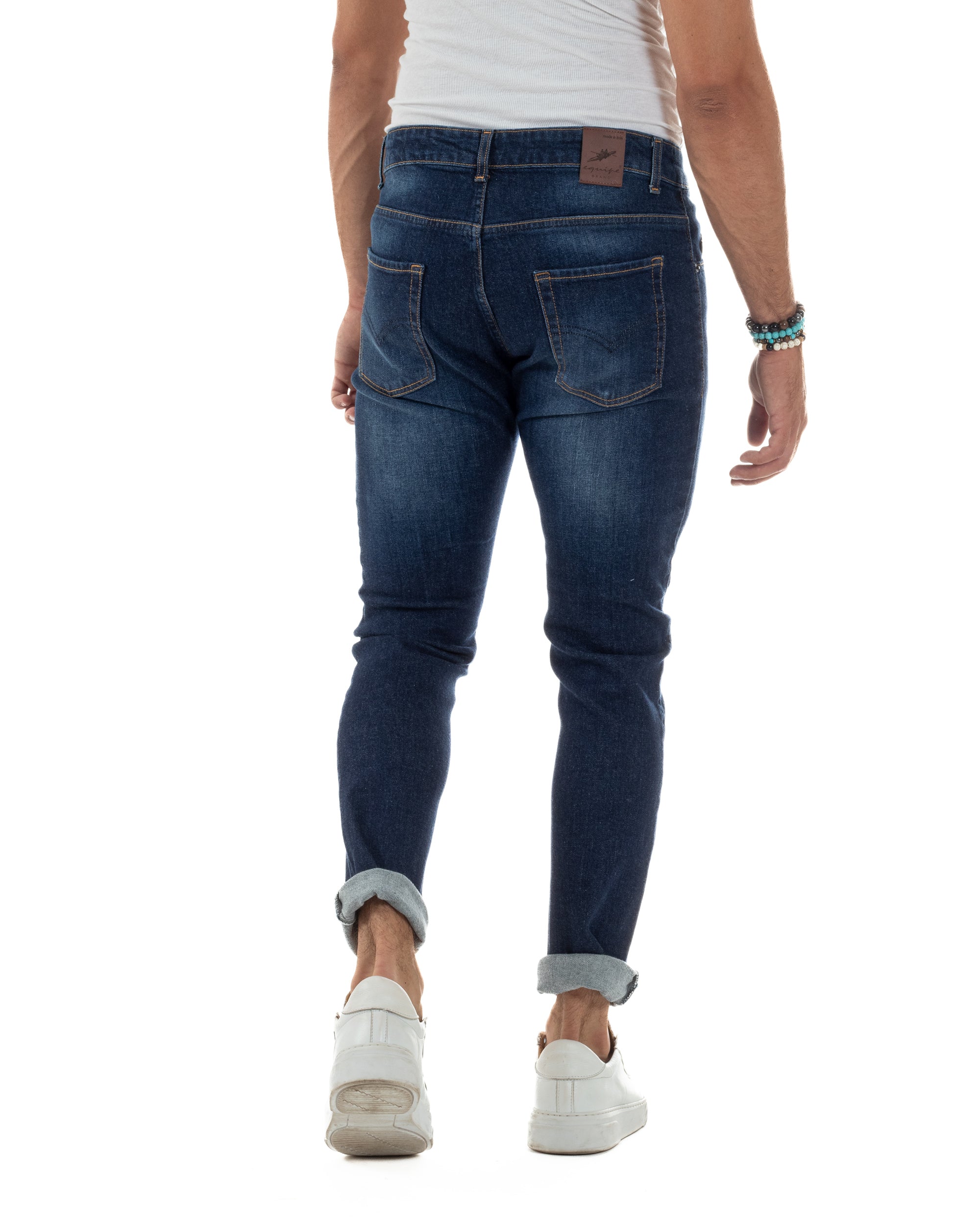 Skinny Fit Five Pocket Jeans Dark Denim JS1139A
