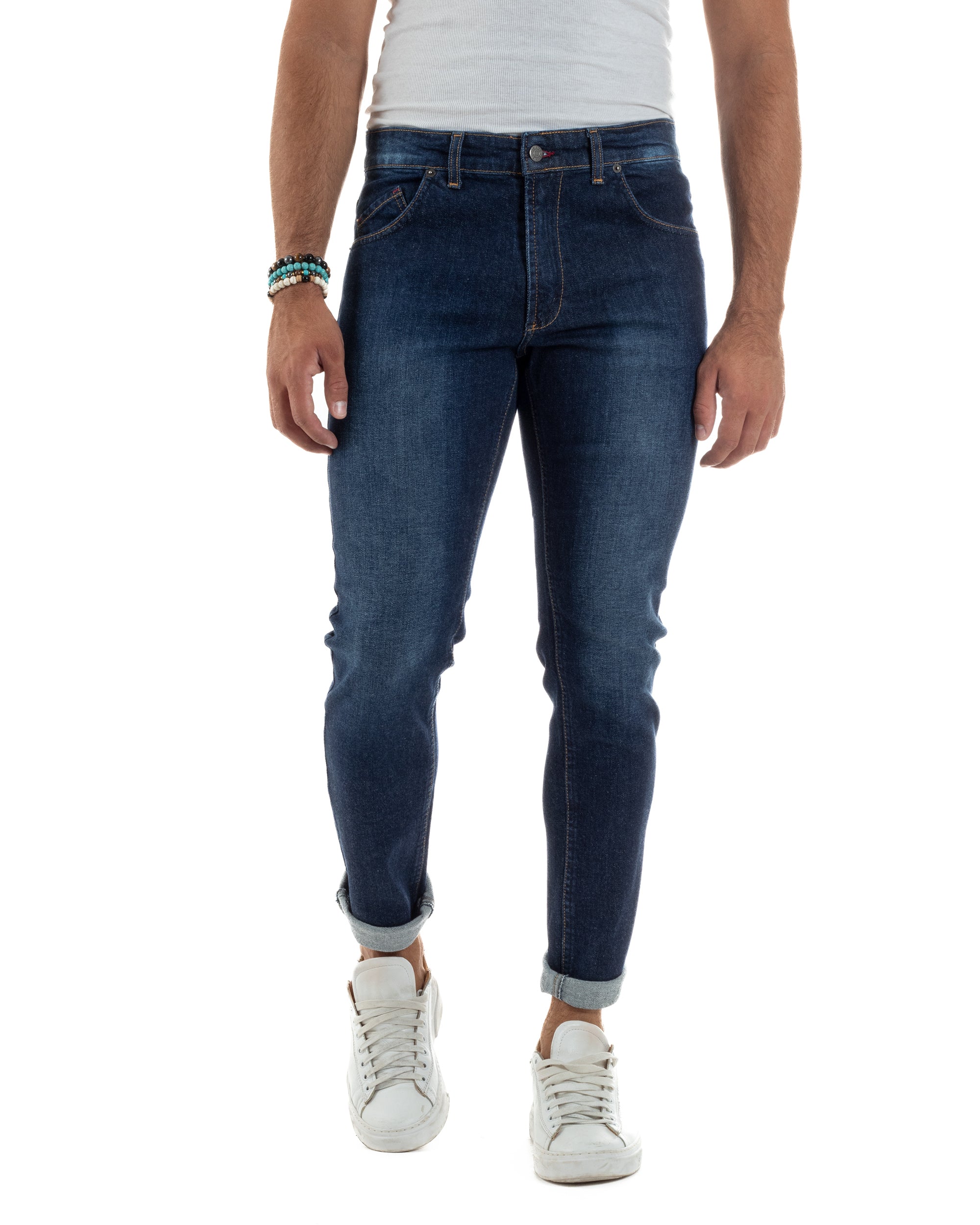 Skinny Fit Five Pocket Jeans Dark Denim JS1139A
