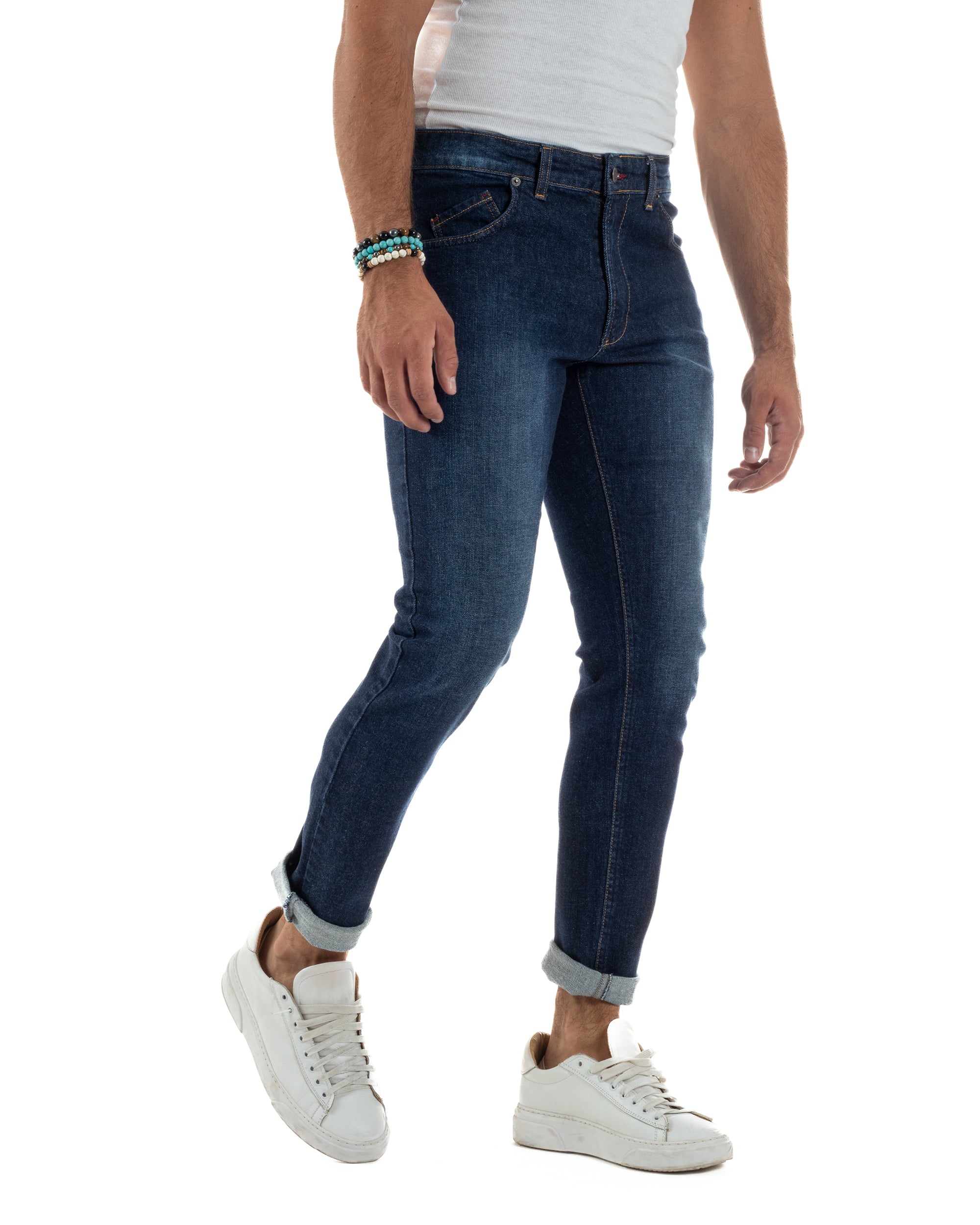 Skinny Fit Five Pocket Jeans Dark Denim JS1139A