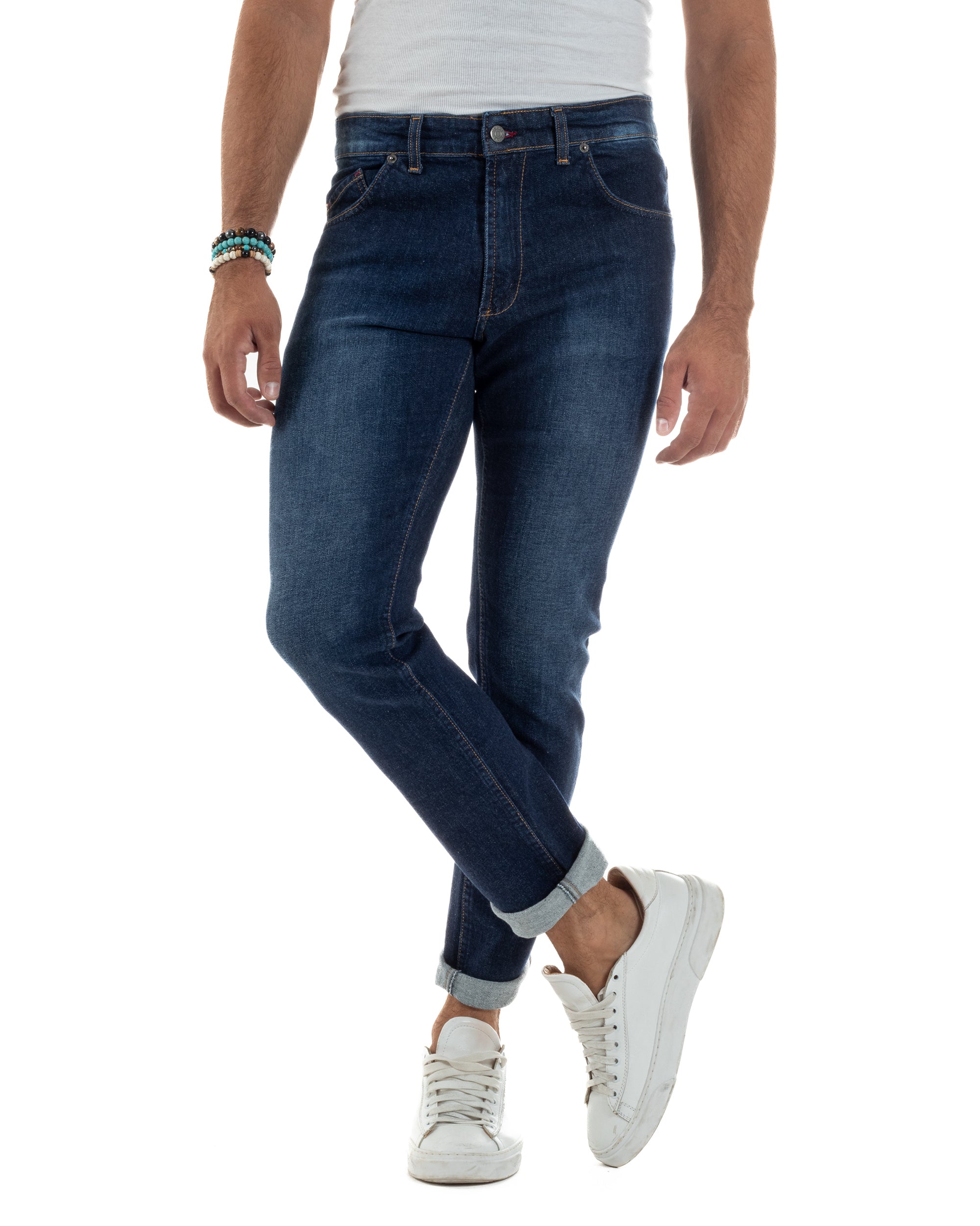 Skinny Fit Five Pocket Jeans Dark Denim JS1139A