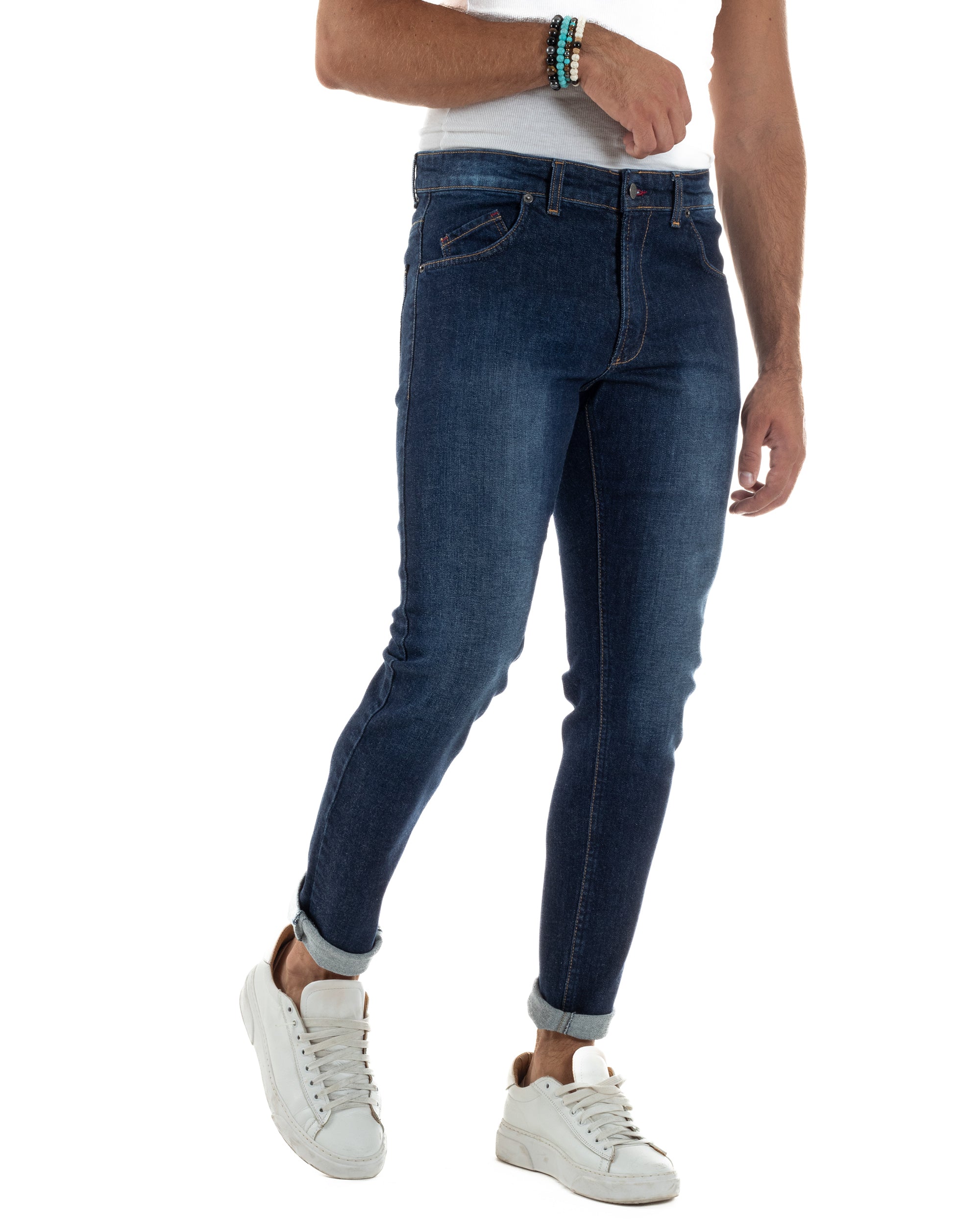 Skinny Fit Five Pocket Jeans Dark Denim JS1139A