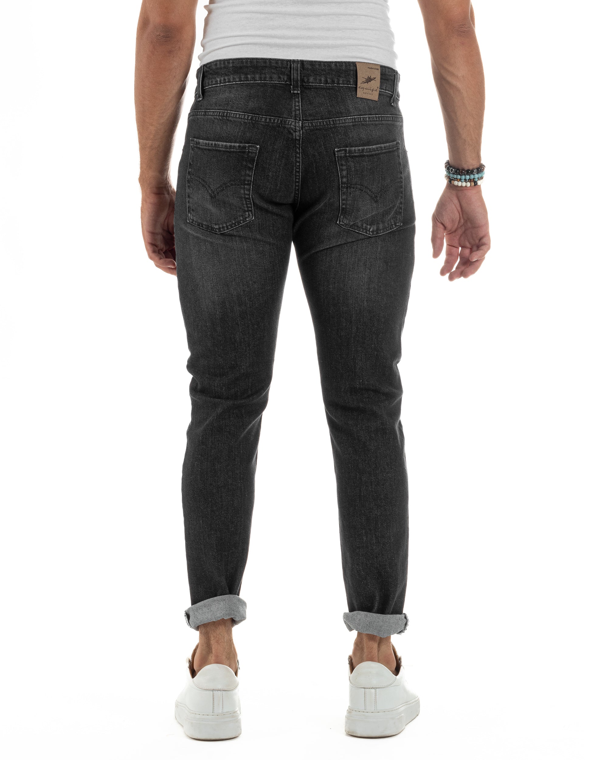 Jeans Skinny Fit Cinque Tasche Denim Grigio JS1140A