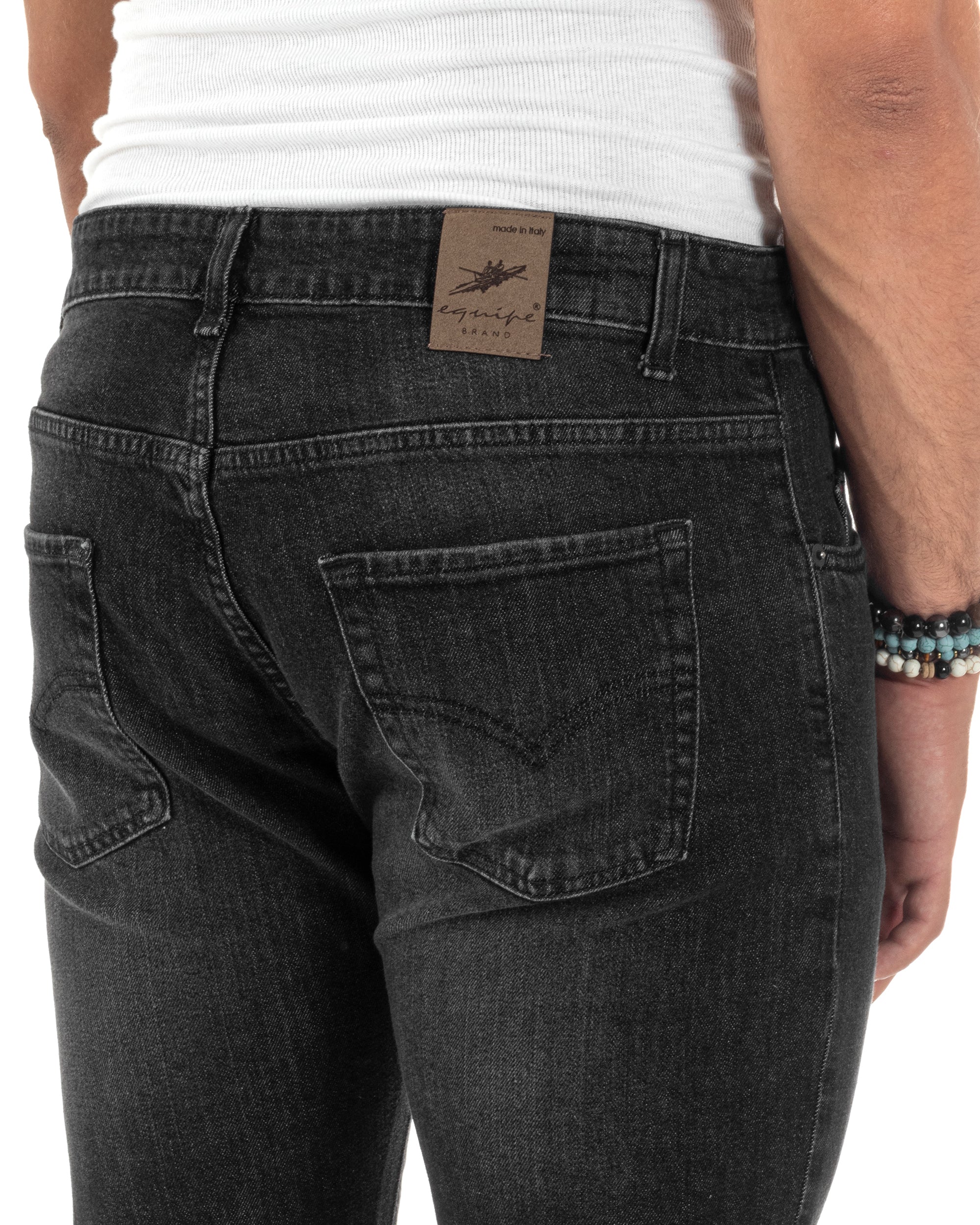 Jeans Skinny Fit Cinque Tasche Denim Grigio JS1140A