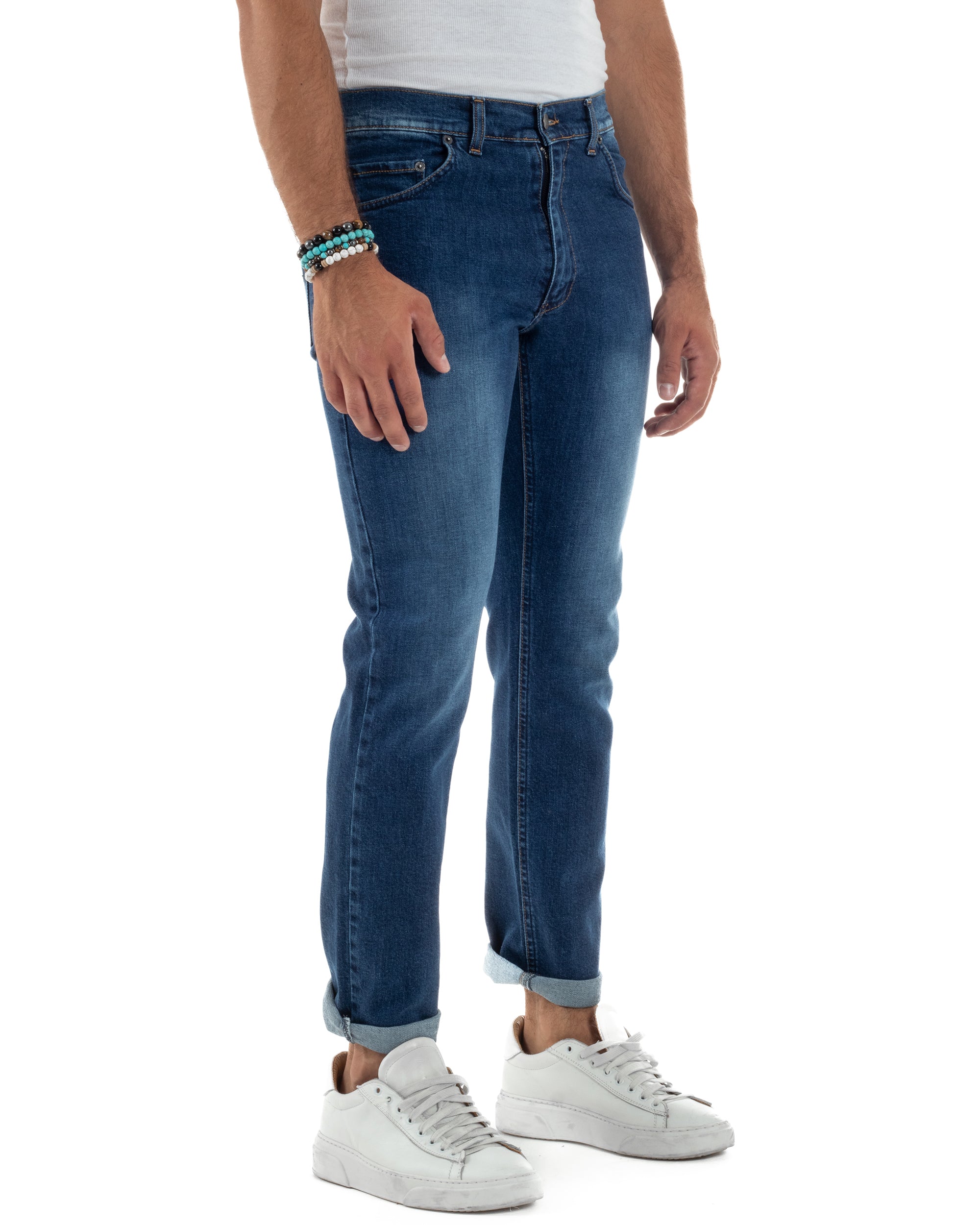 Jeans Slim Fit Cinque Tasche Denim Chiaro JS1141A