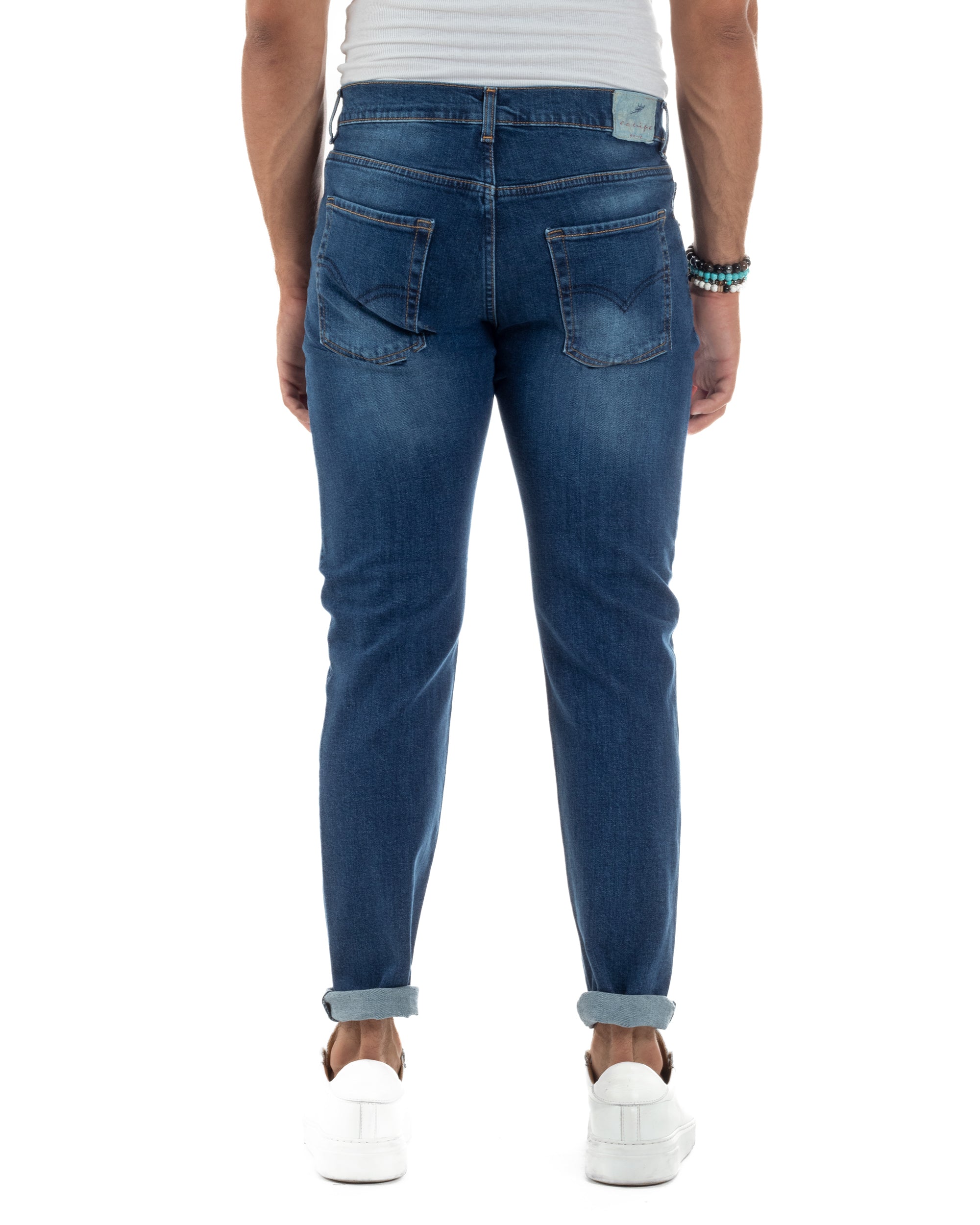 Jeans Slim Fit Cinque Tasche Denim Chiaro JS1141A