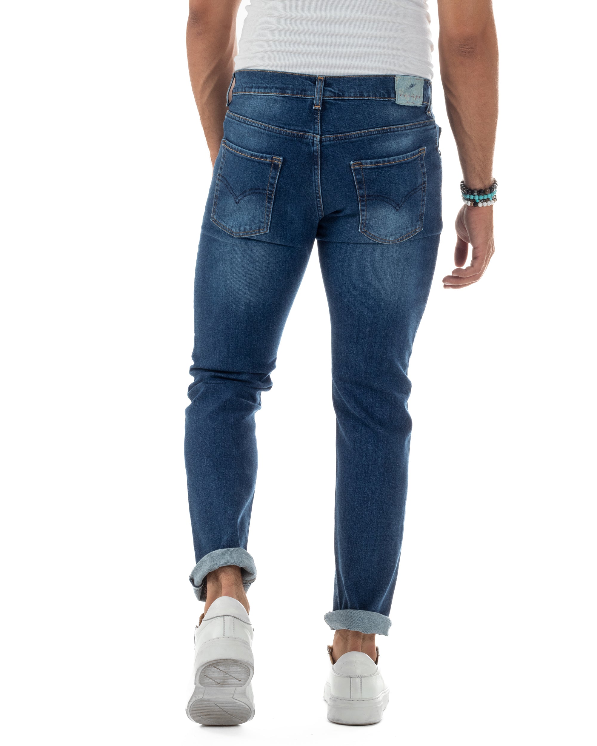 Jeans Slim Fit Cinque Tasche Denim Chiaro JS1141A