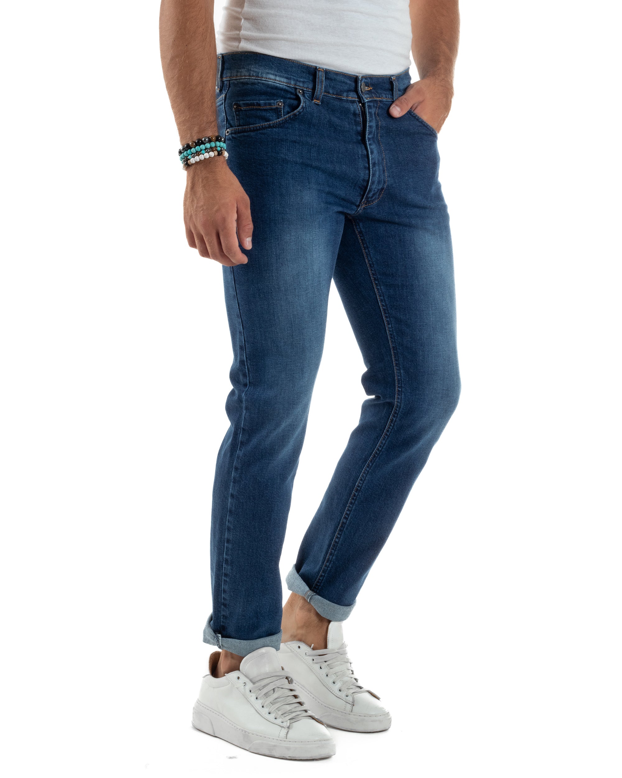 Jeans Slim Fit Cinque Tasche Denim Chiaro JS1141A