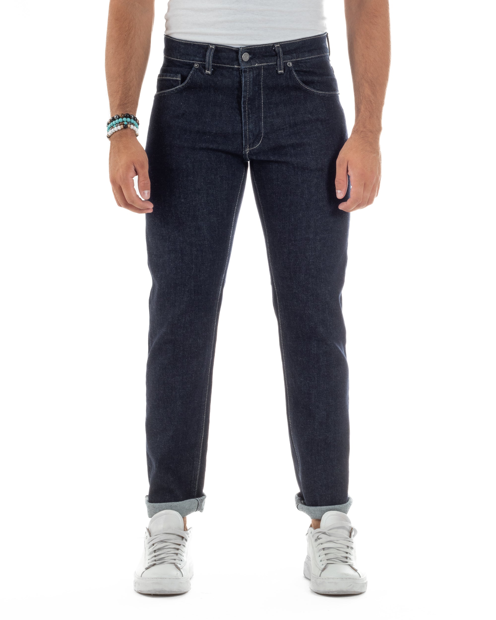 Jeans Slim Fit Cinque Tasche Denim Blu JS1142A