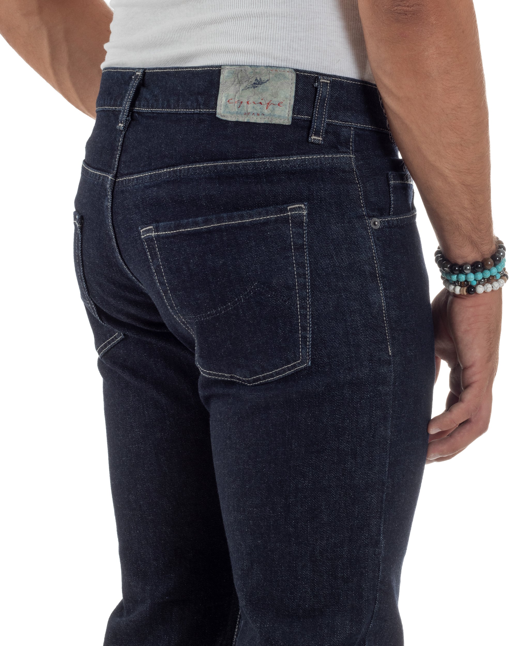 Jeans Slim Fit Cinque Tasche Denim Blu JS1142A